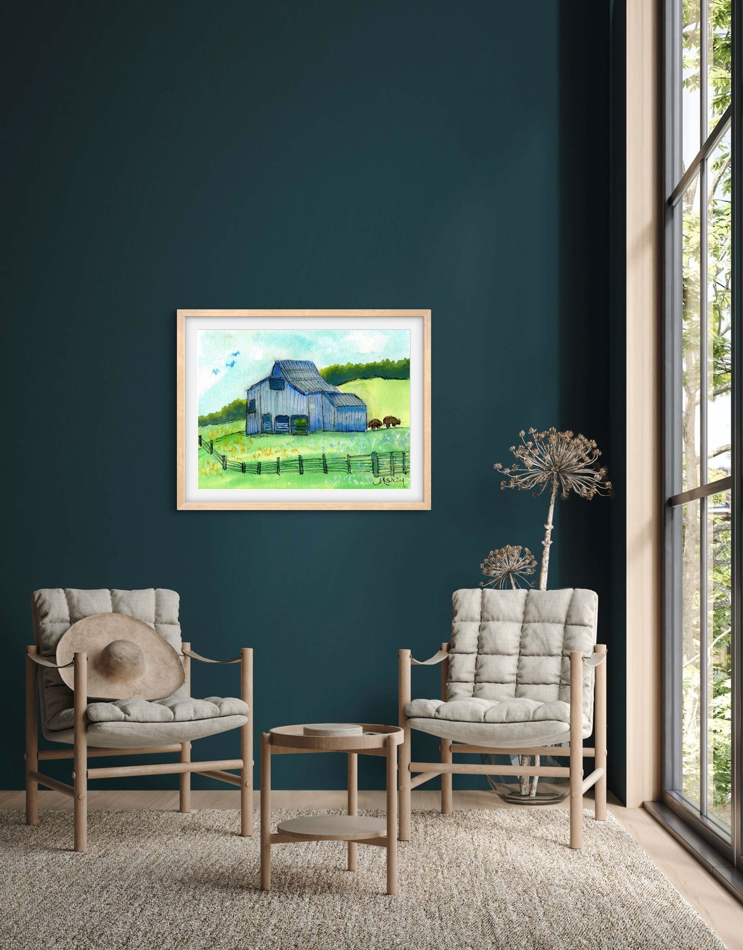 Gray Barn — Premium Matte Paper Wooden Framed Poster