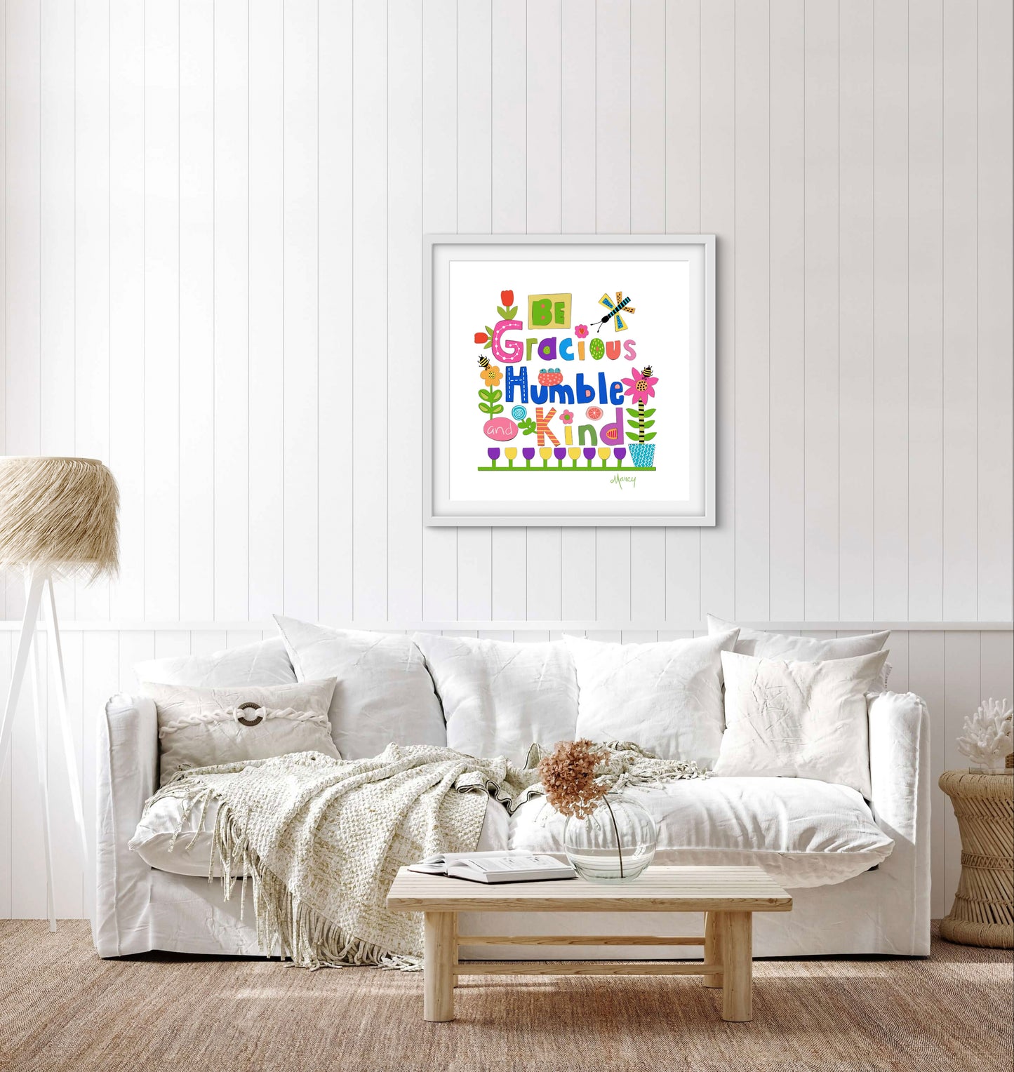 Be Gracious Humble and Kind — Premium Matte Paper Wooden Framed Poster