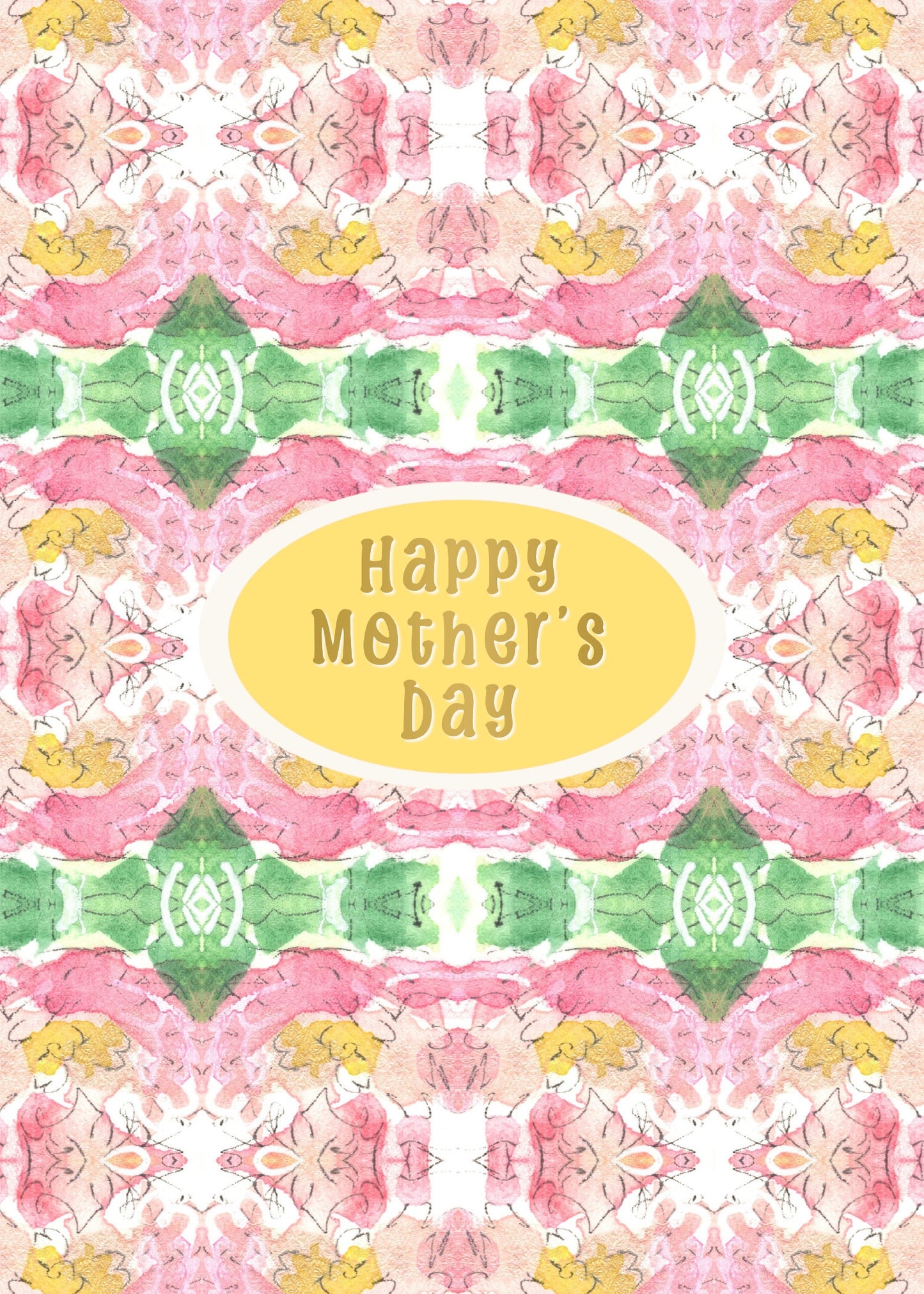 Happy Mother’s Day - Pink and Green Striped Garden