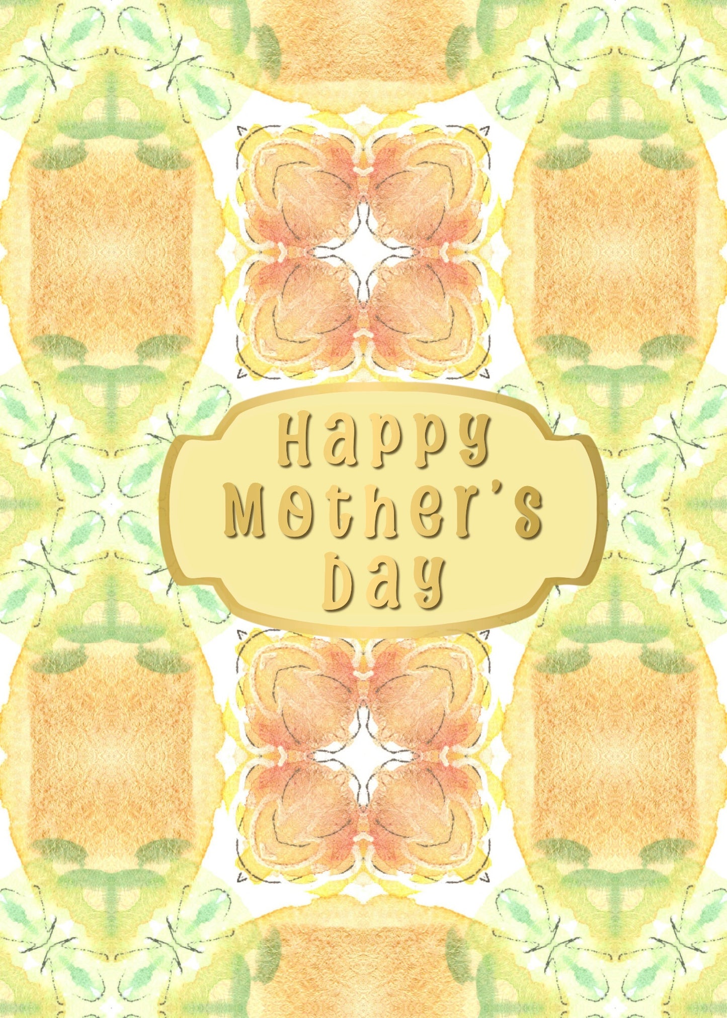 Happy Mother’s Day - square and Oval Shaped Golden Gardens