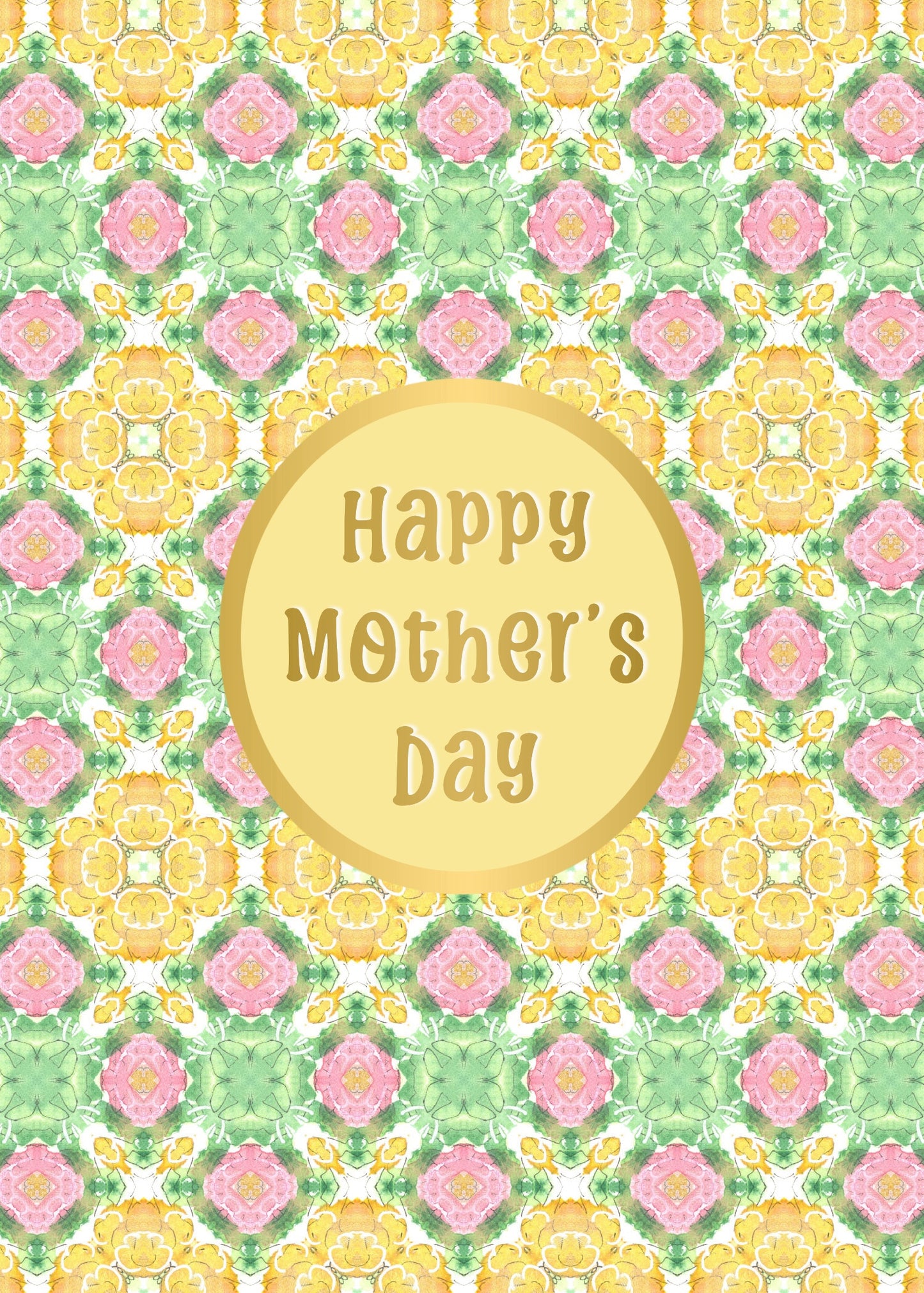 Happy Mother’s Day - Pink and Yellow Diamond-Shaped Gardens