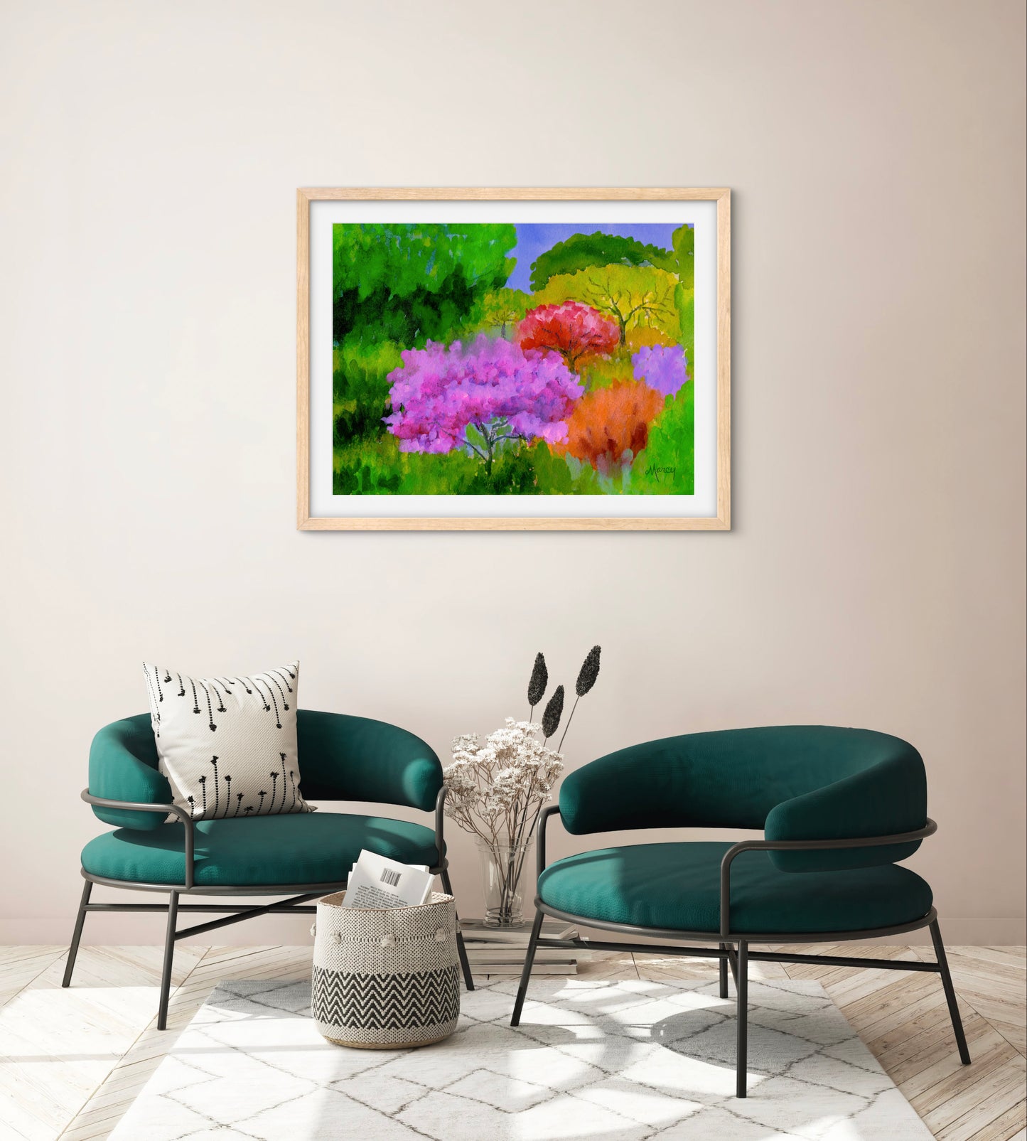 Spring Color — Premium Matte Paper Wooden Framed Poster