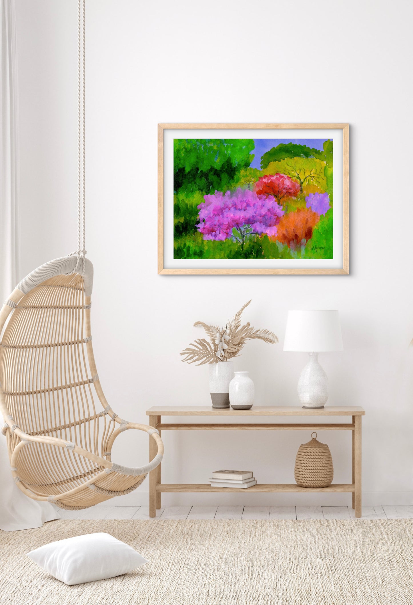 Spring Color — Premium Matte Paper Wooden Framed Poster