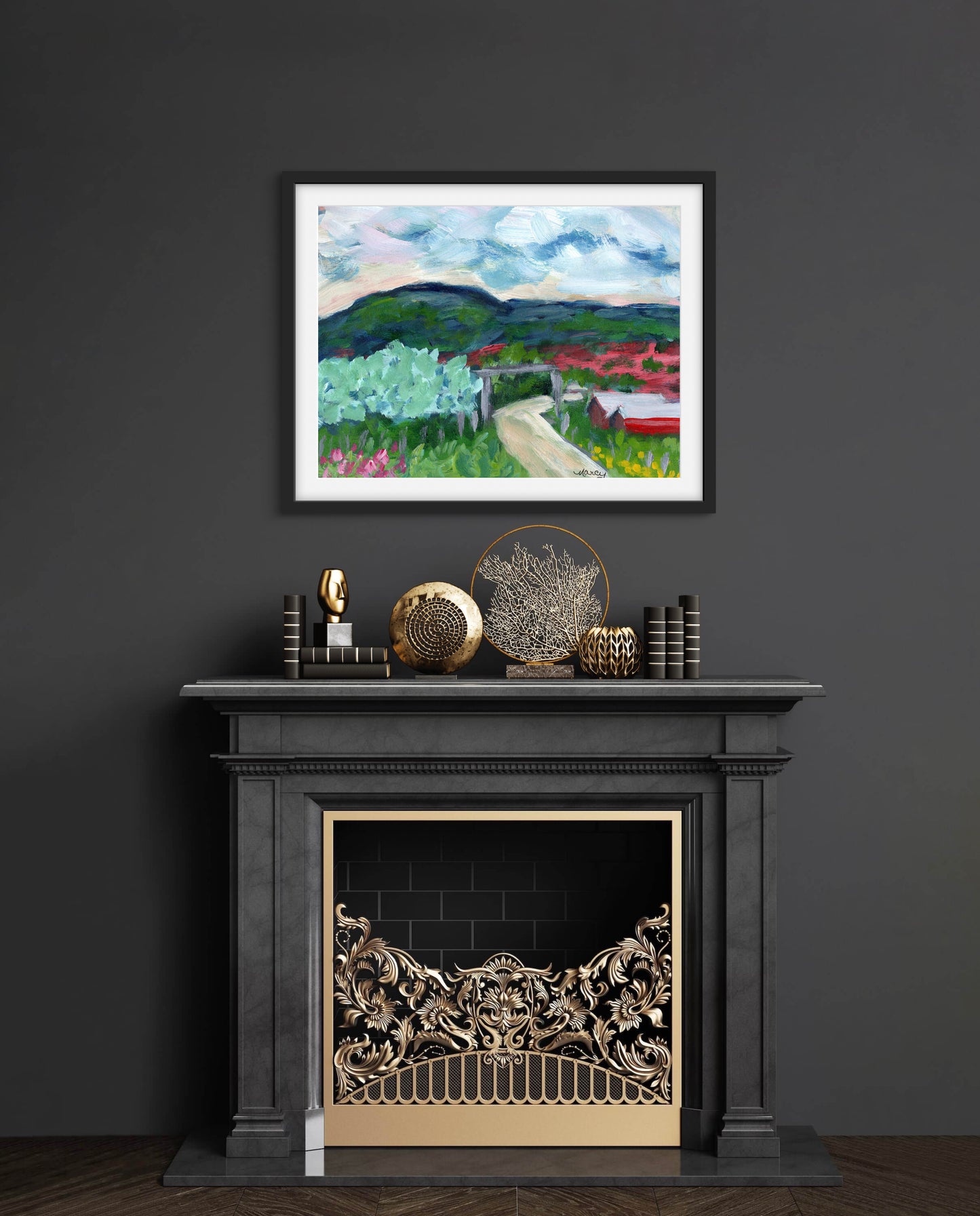 Mountain Idyll — Premium Matte Paper Wooden Framed Poster