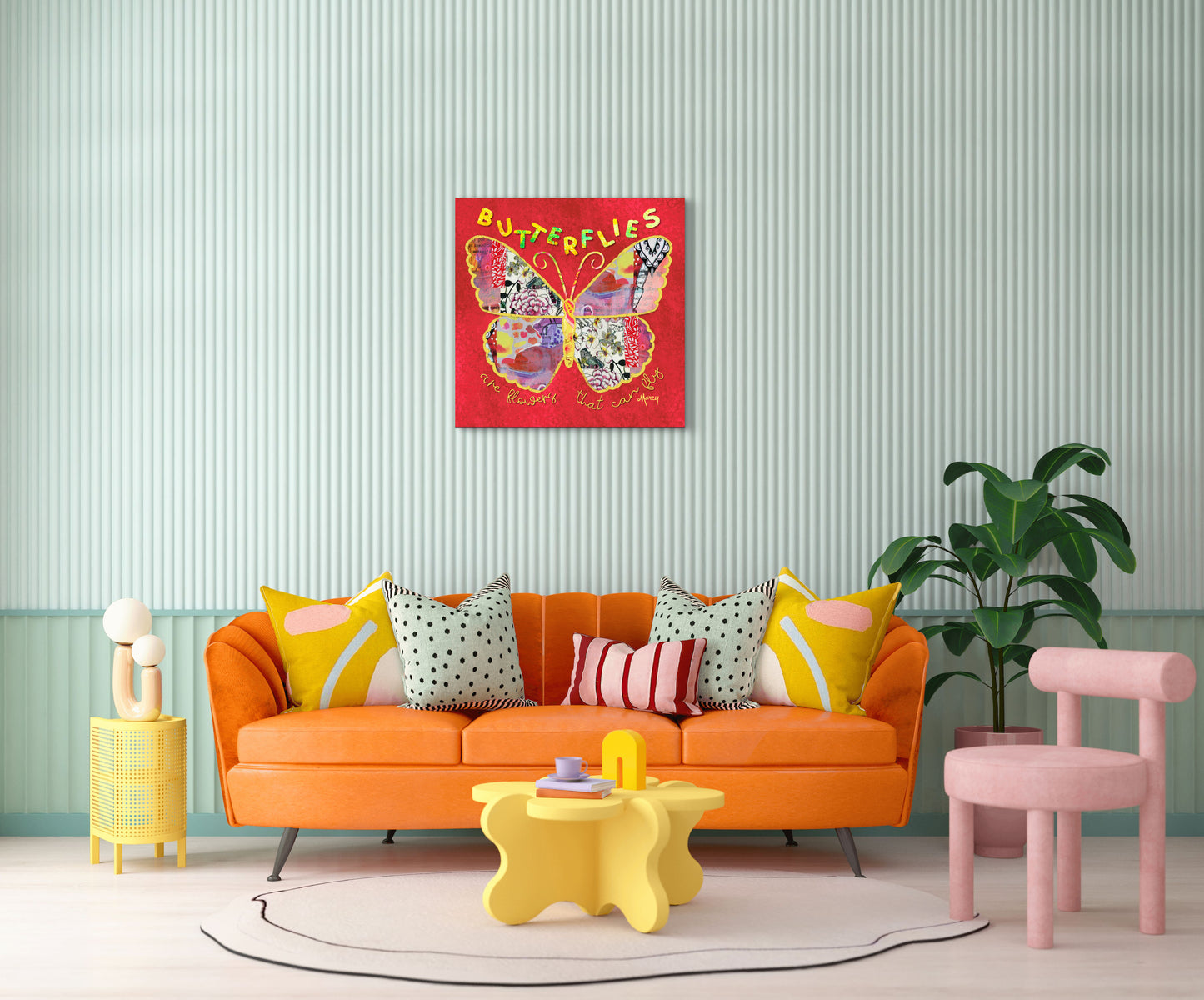 Boho Butterfly Collage — Premium Matte Paper Poster