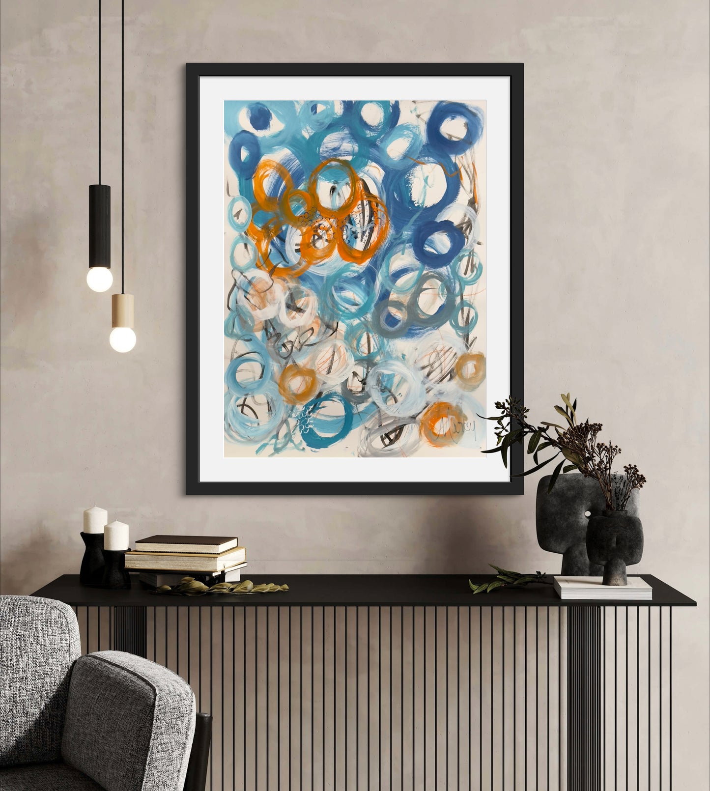 Running Around in Circles - Premium Matte Paper Wooden Framed Poster