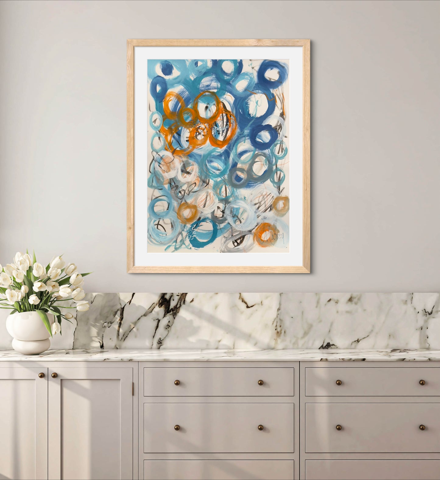 Running Around in Circles - Premium Matte Paper Wooden Framed Poster