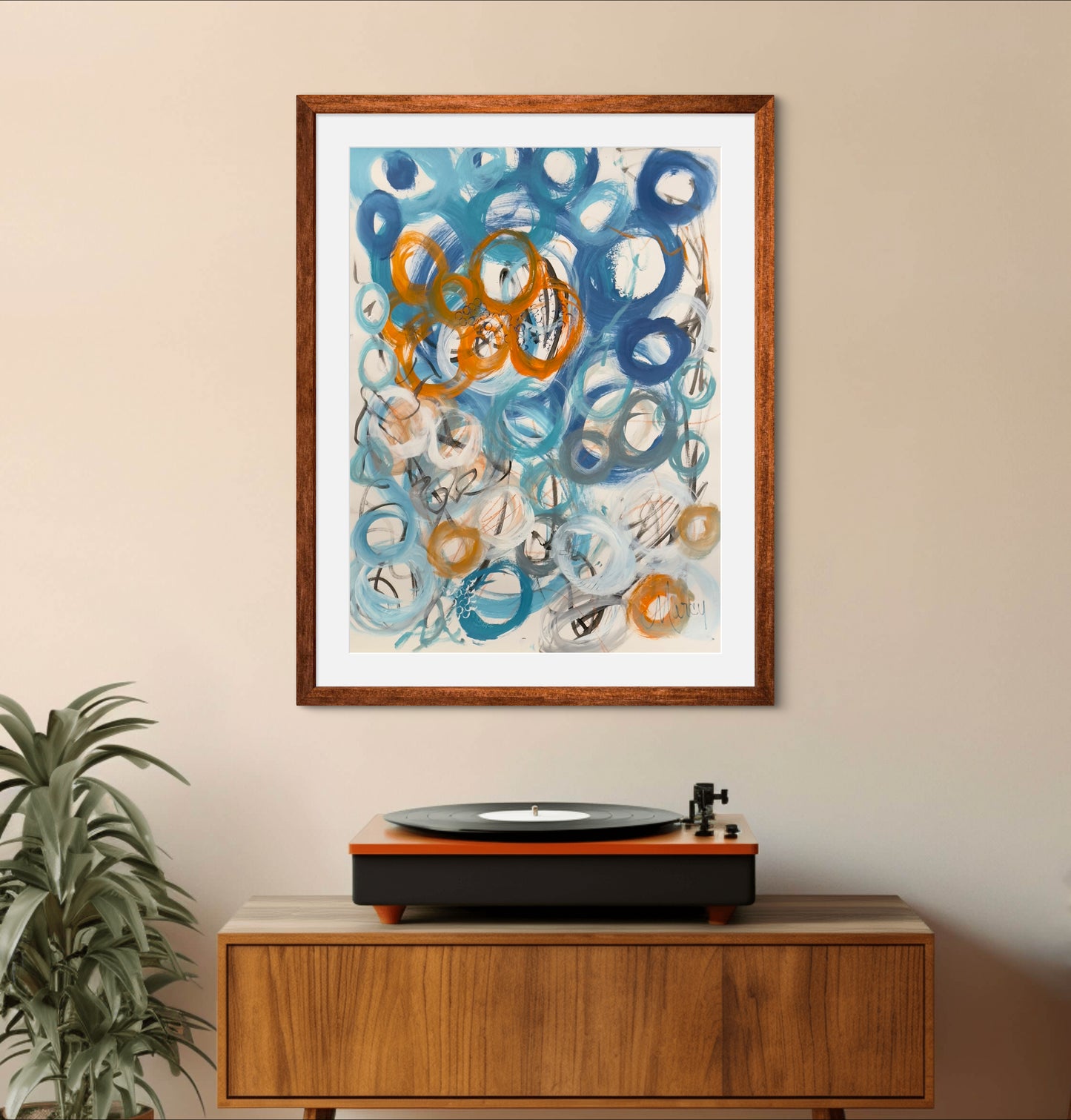 Running Around in Circles - Premium Matte Paper Wooden Framed Poster