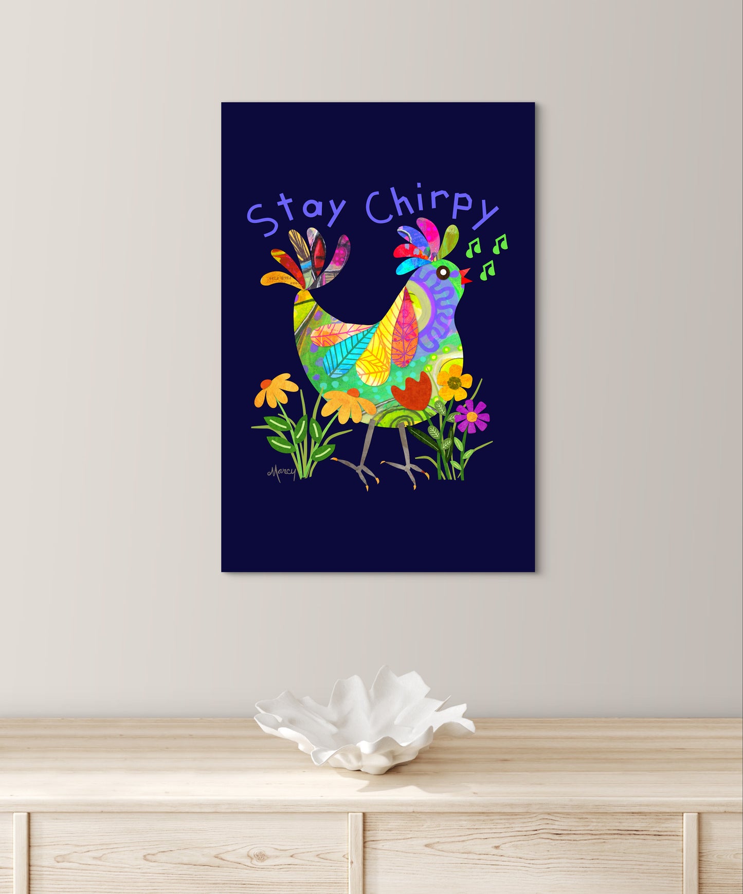 Kooky Bird Collage — Premium Matte Paper Poster