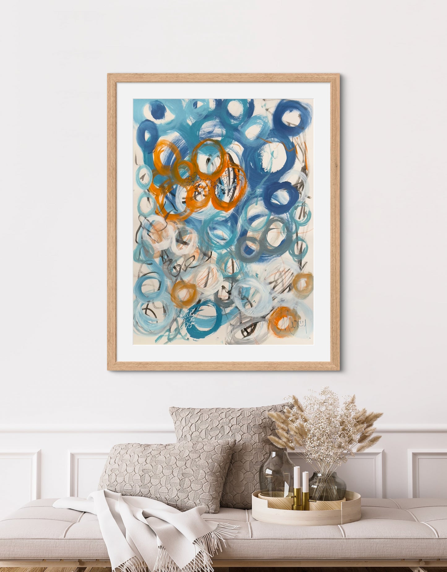 Running Around in Circles - Premium Matte Paper Wooden Framed Poster