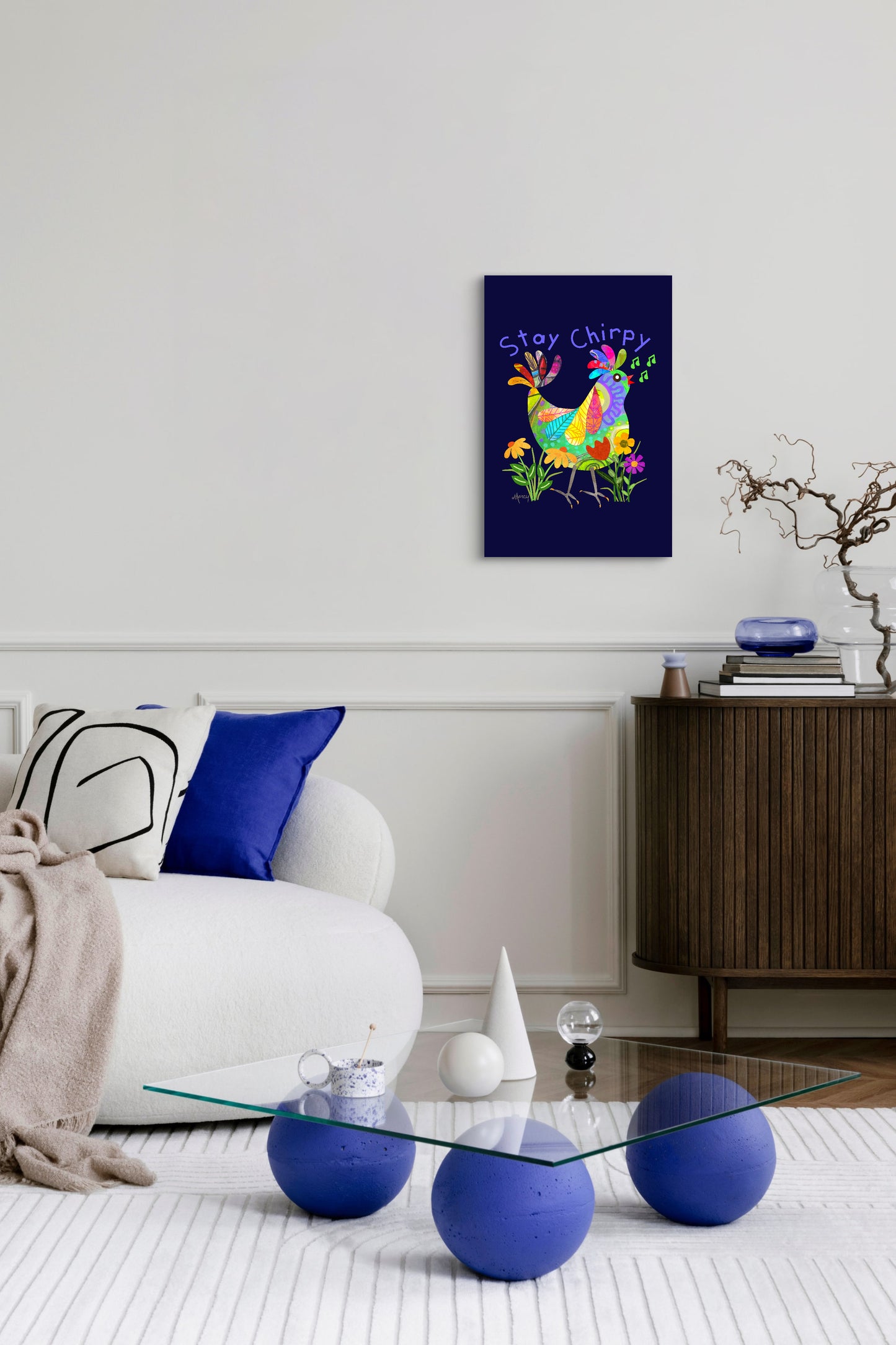 Kooky Bird Collage — Premium Matte Paper Poster