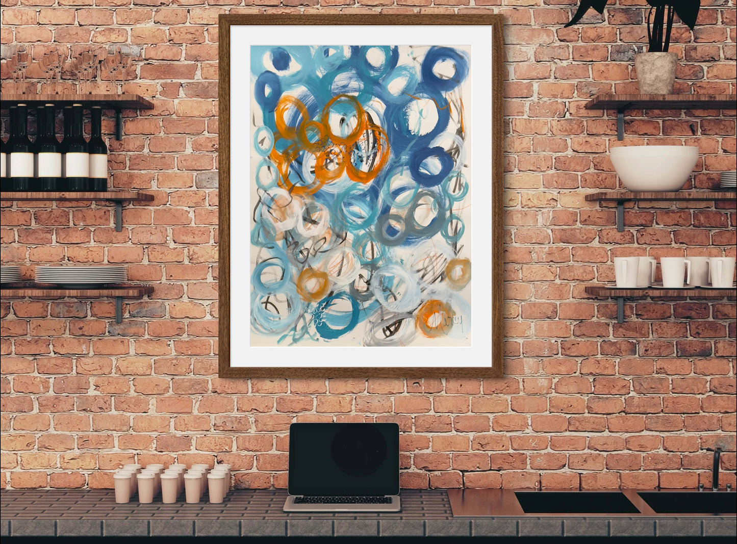 Running Around in Circles - Premium Matte Paper Wooden Framed Poster