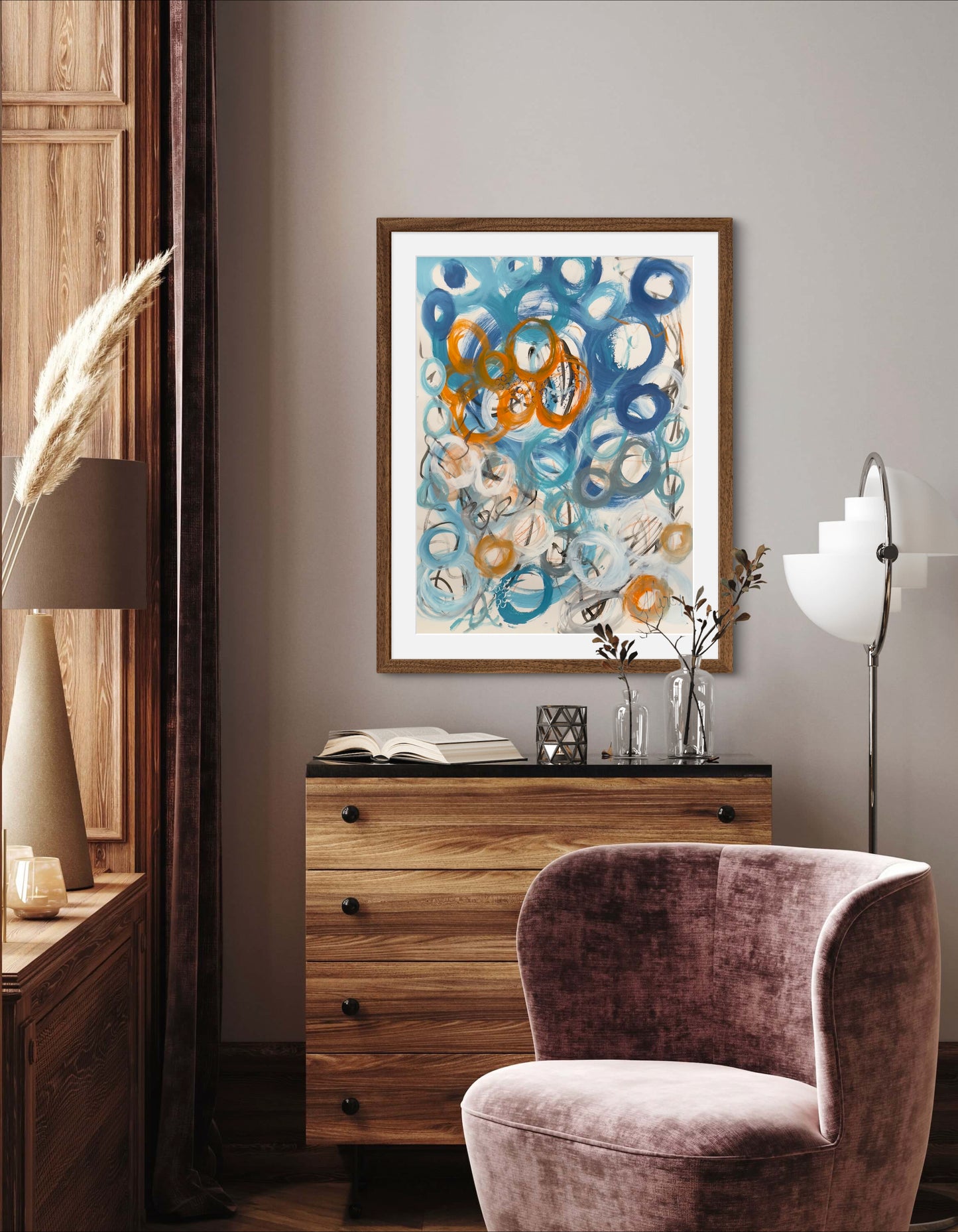 Running Around in Circles - Premium Matte Paper Wooden Framed Poster