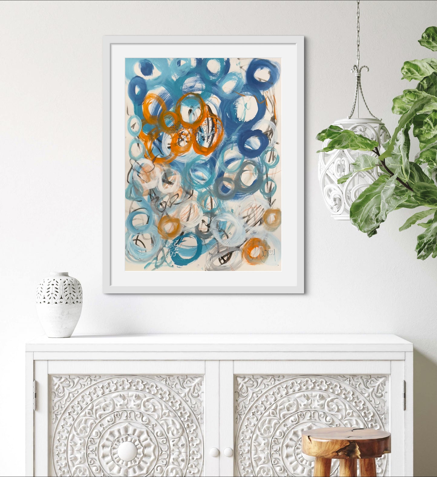 Running Around in Circles - Premium Matte Paper Wooden Framed Poster