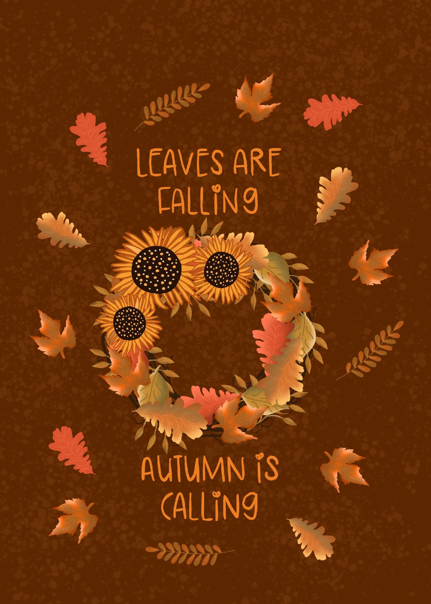 Leaves Are Falling iPhone Wallpaper - Instant Digital Download