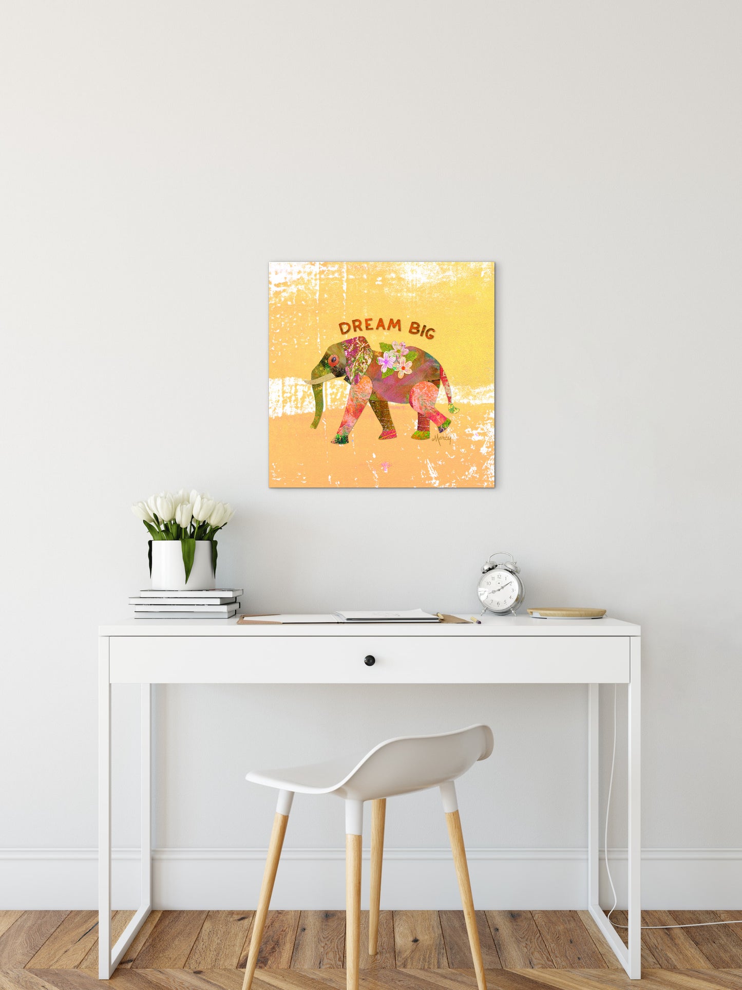Dream Big Elephant Collage —  Premium Matte Paper Poster