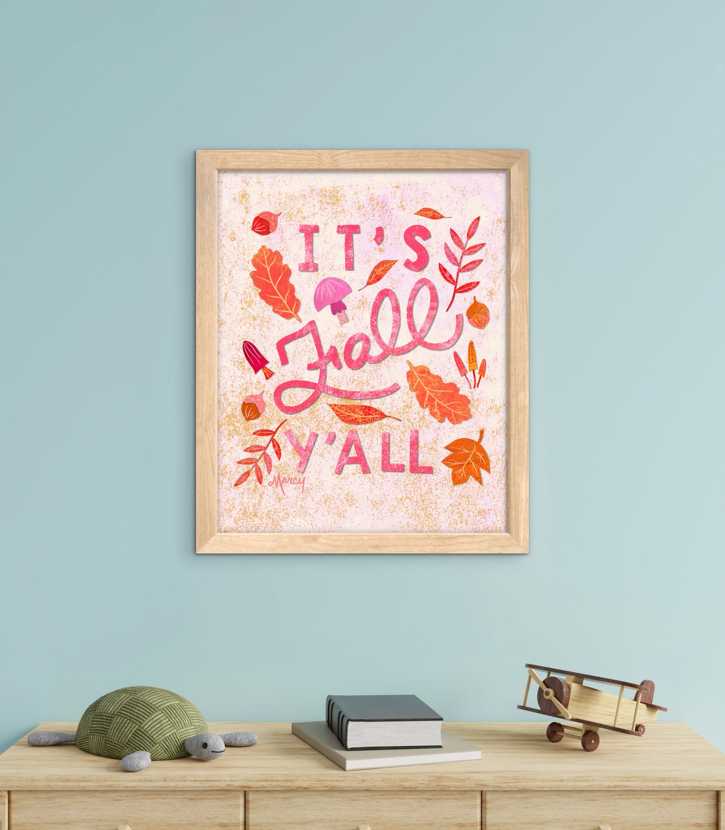 It’s Fall Y’all Premium Matte Paper Wooden Framed Poster
