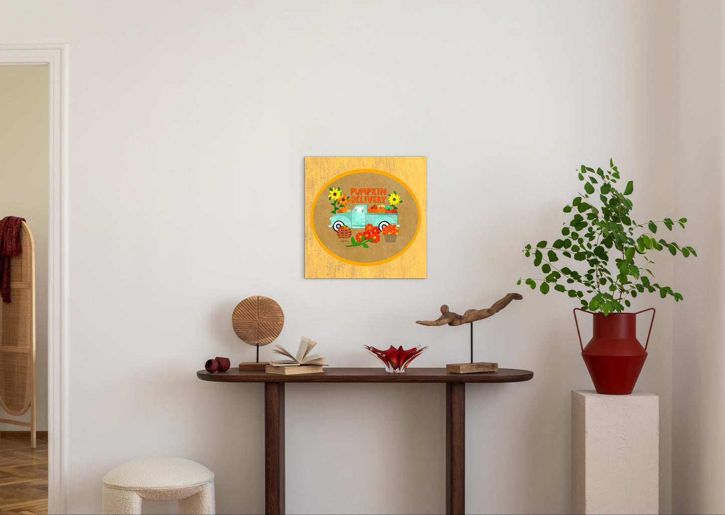 Pumpkin Delivery Collage — Premium Matte Paper Poster