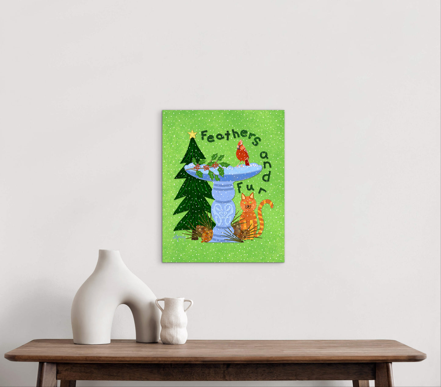 Feathers and Fur Collage — Premium Matte Paper Poster