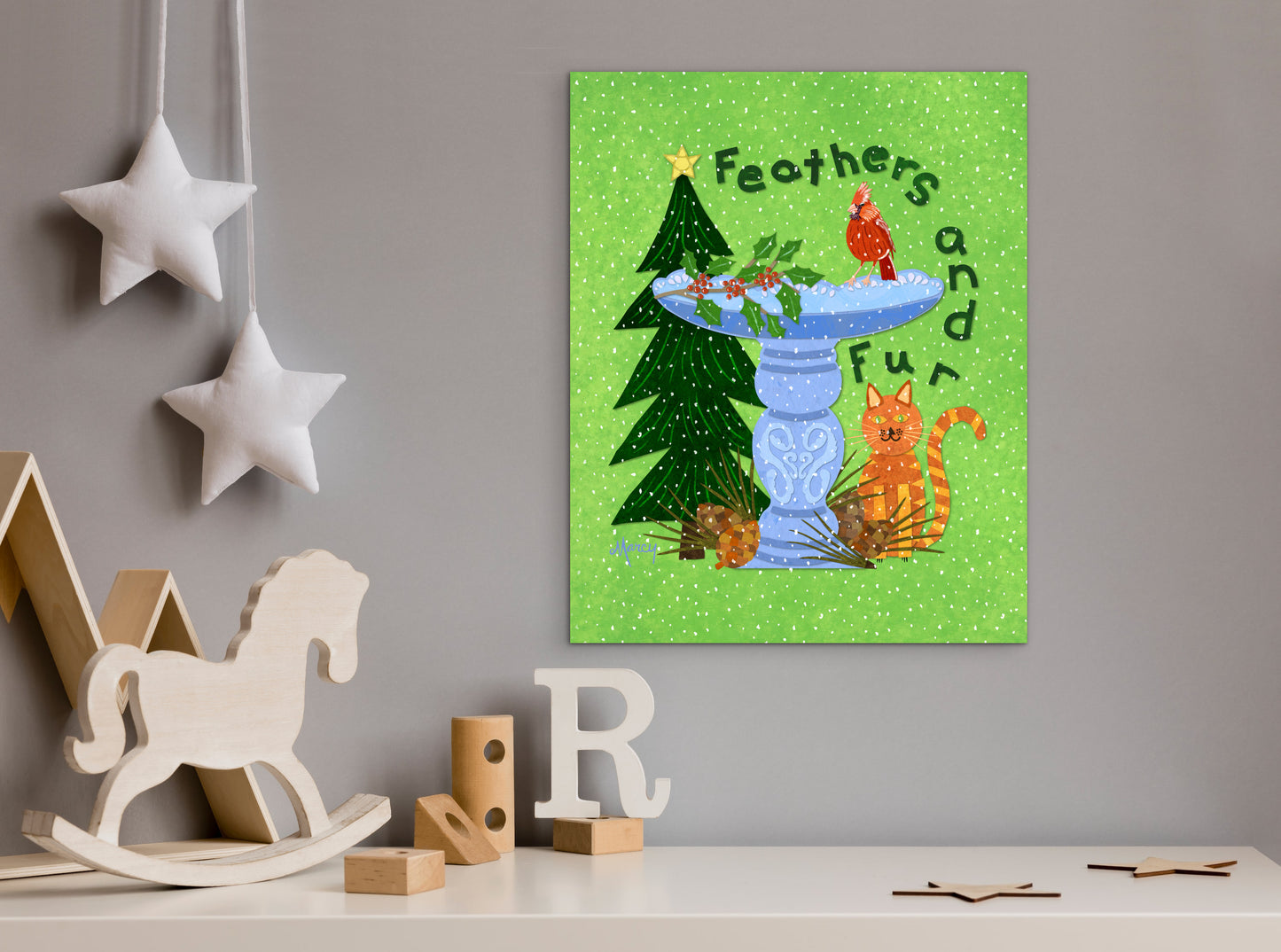 Feathers and Fur Collage — Premium Matte Paper Poster