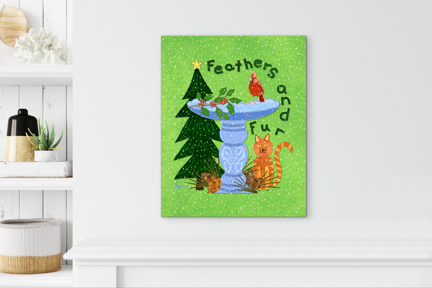 Feathers and Fur Collage — Premium Matte Paper Poster