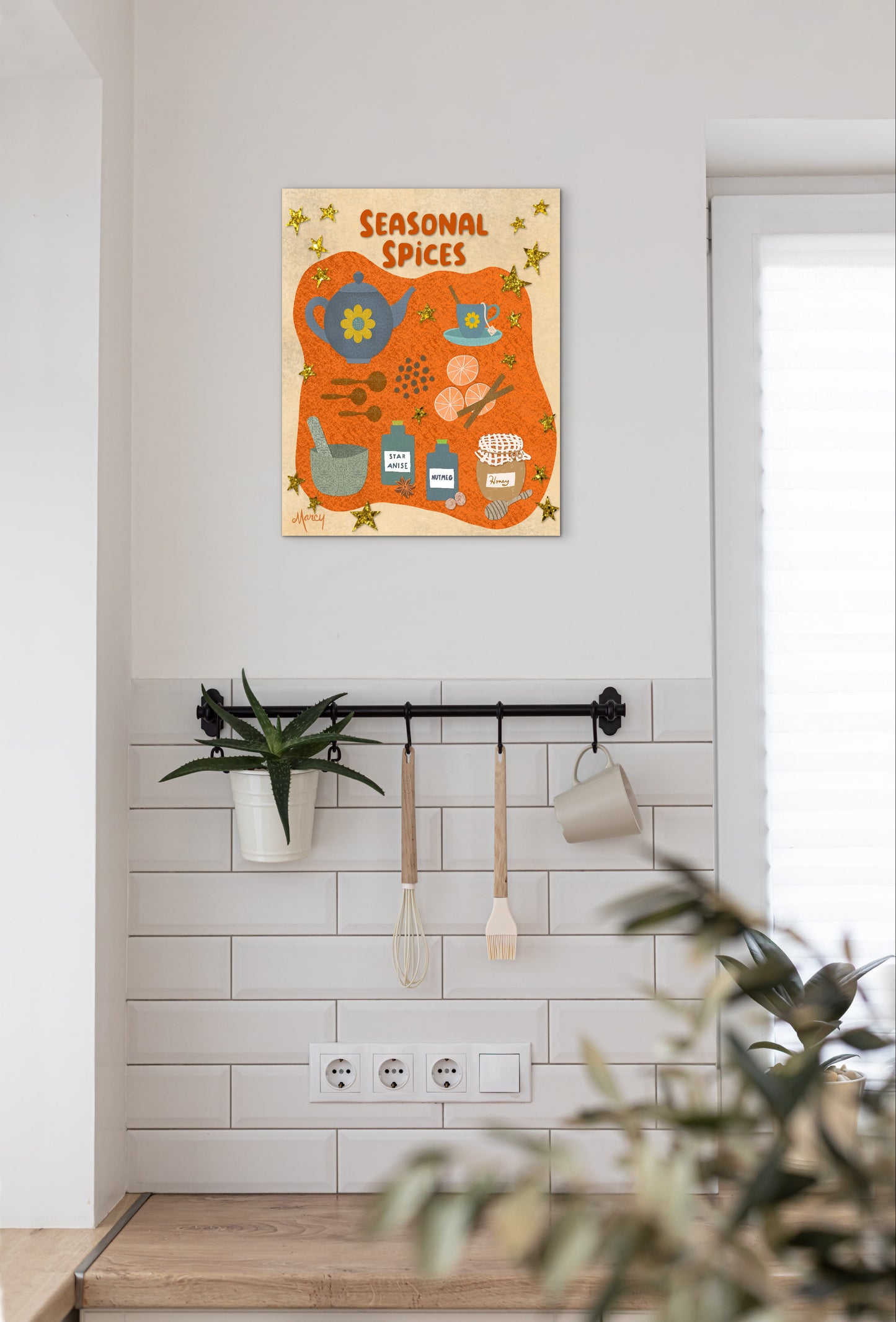 Seasonal Spices Collage — Premium Matte Paper Poster