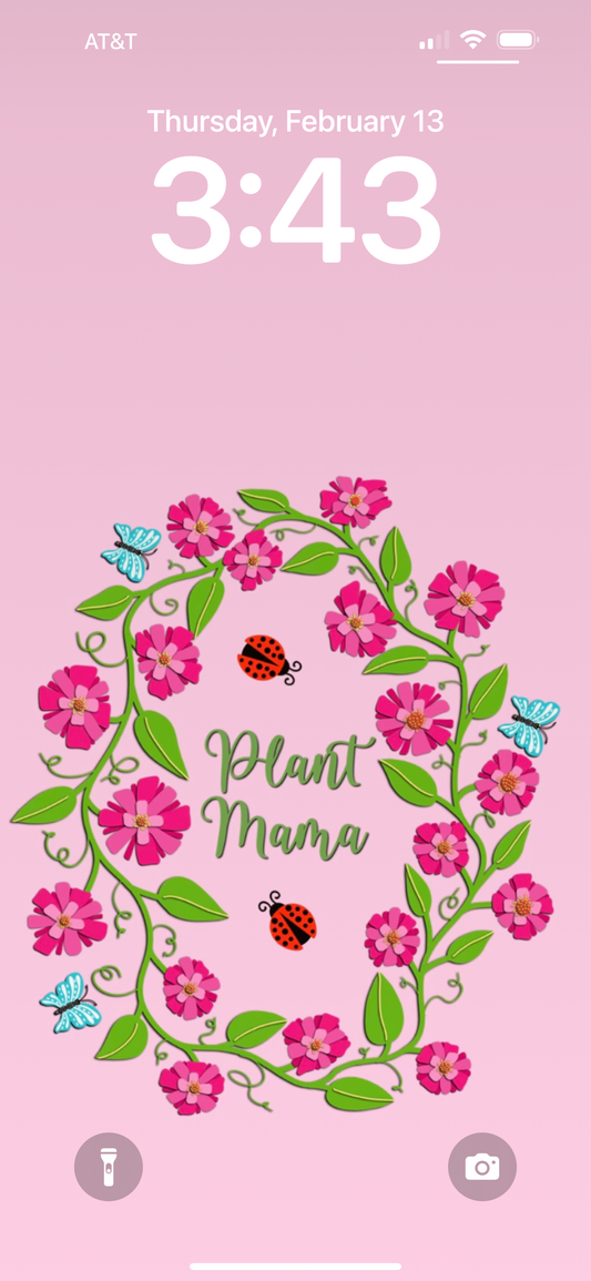 Plant Mama Collage Phone Wallpaper Digital Download