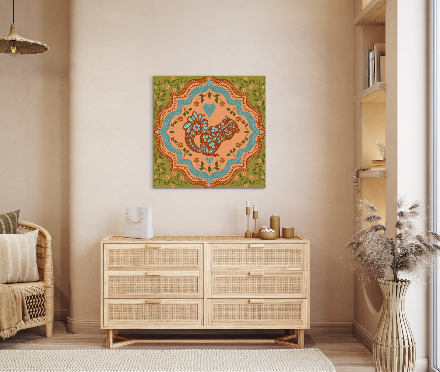 Scandi Woodland Squirrel — Premium Matte Paper Poster