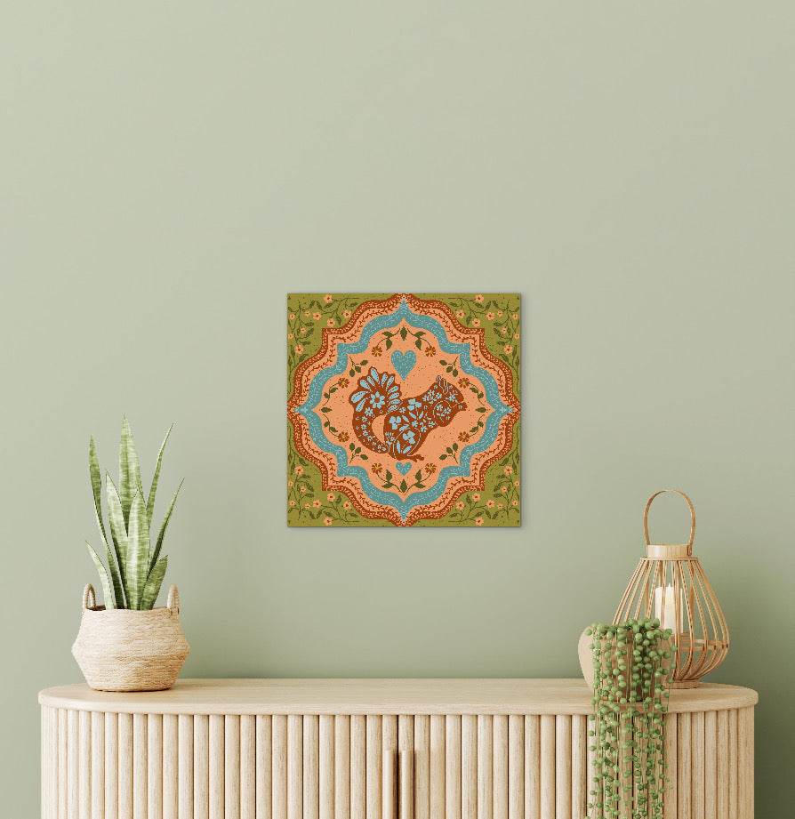 Scandi Woodland Squirrel — Premium Matte Paper Poster