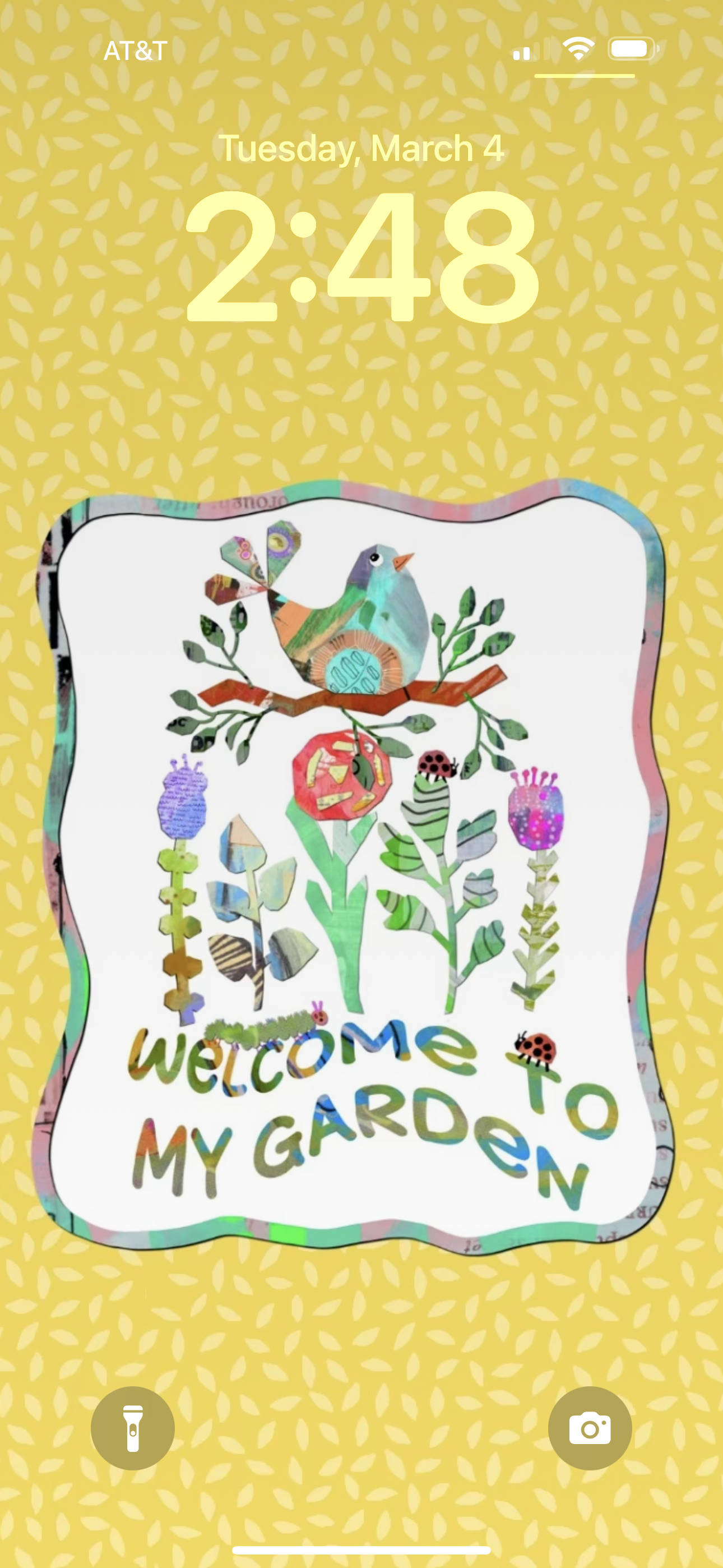 Welcome to My Garden Collage Phone Wallpaper Digital Download