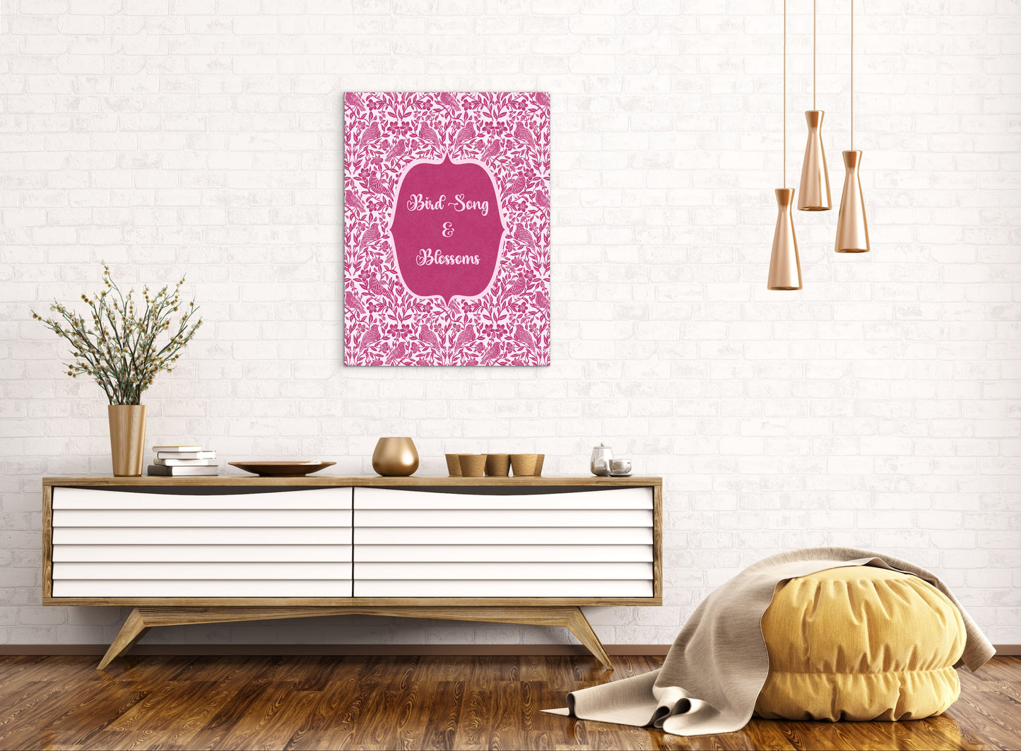 Bird Song & Blossoms — Premium Matte Paper Poster