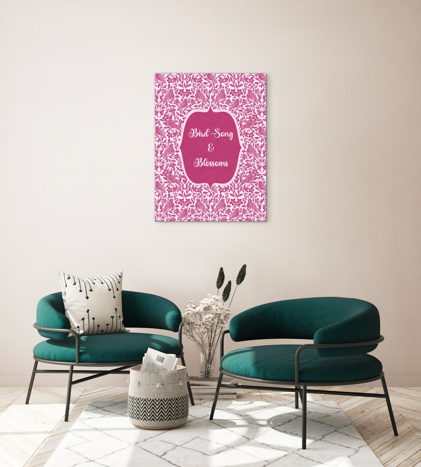 Bird Song & Blossoms — Premium Matte Paper Poster
