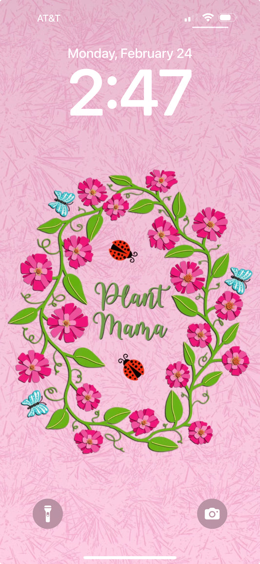 Plant Mama Collage Phone Wallpaper Digital Download