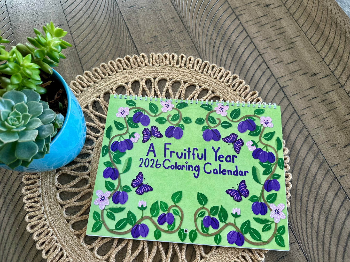 A Fruitful Year 2026 Coloring Calendar