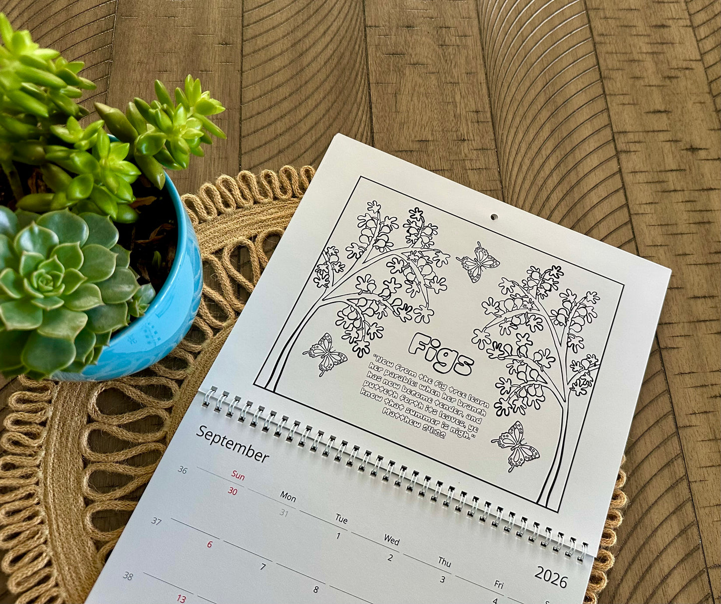 A Fruitful Year 2026 Coloring Calendar