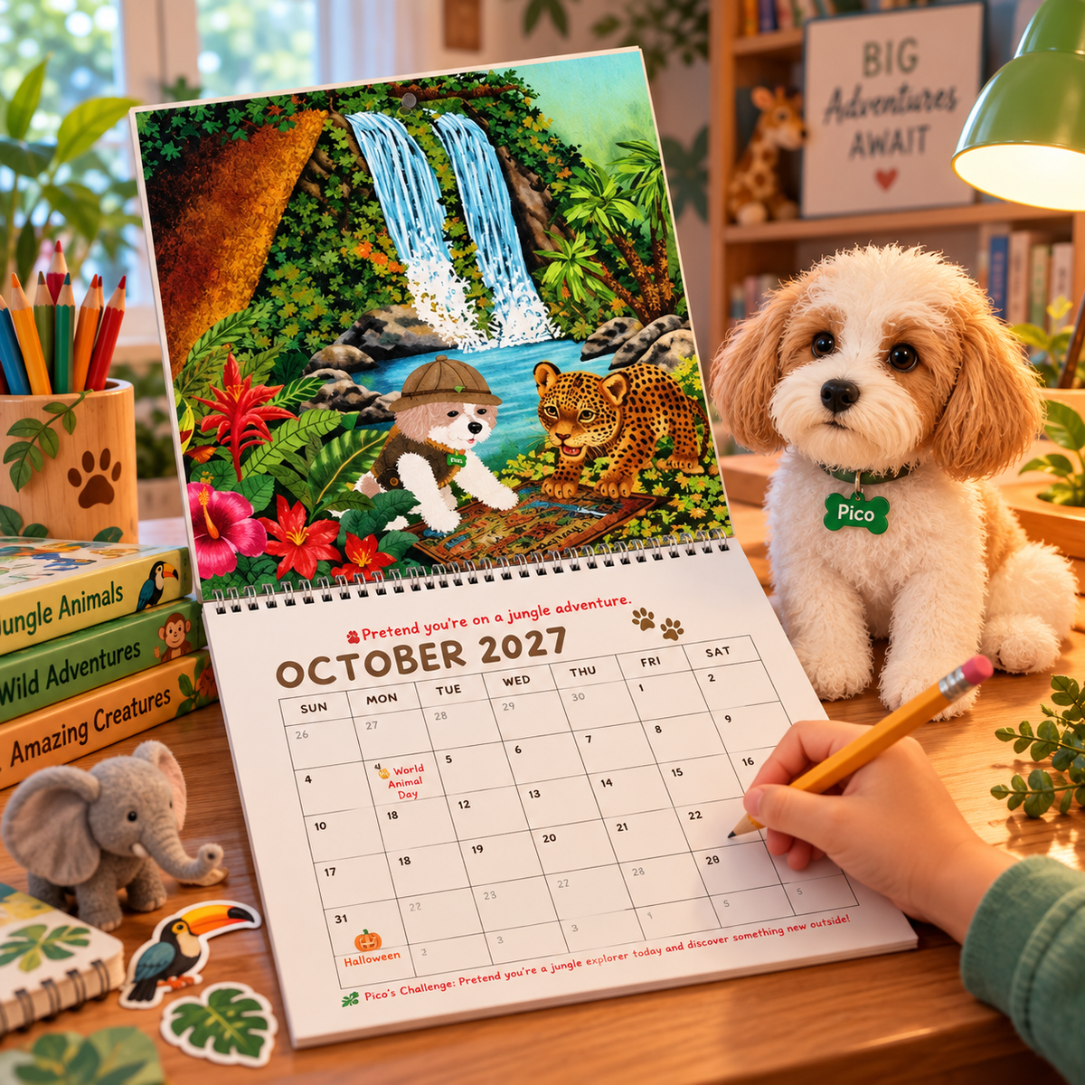 Pico’s Jungle Adventure 2027 Wall Calendar