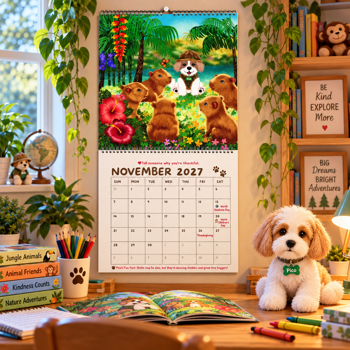 Pico’s Jungle Adventure 2027 Wall Calendar