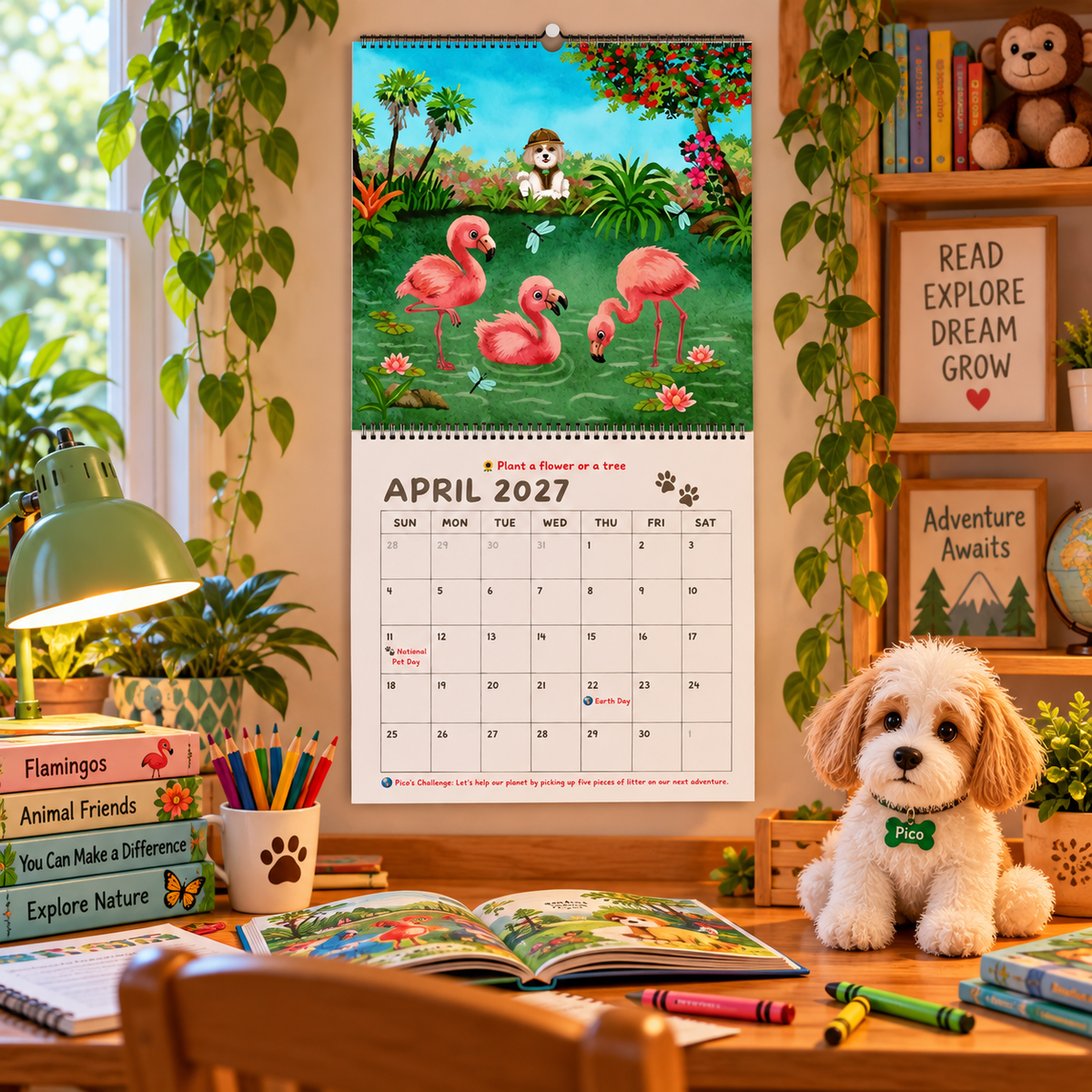 Pico’s Jungle Adventure 2027 Wall Calendar
