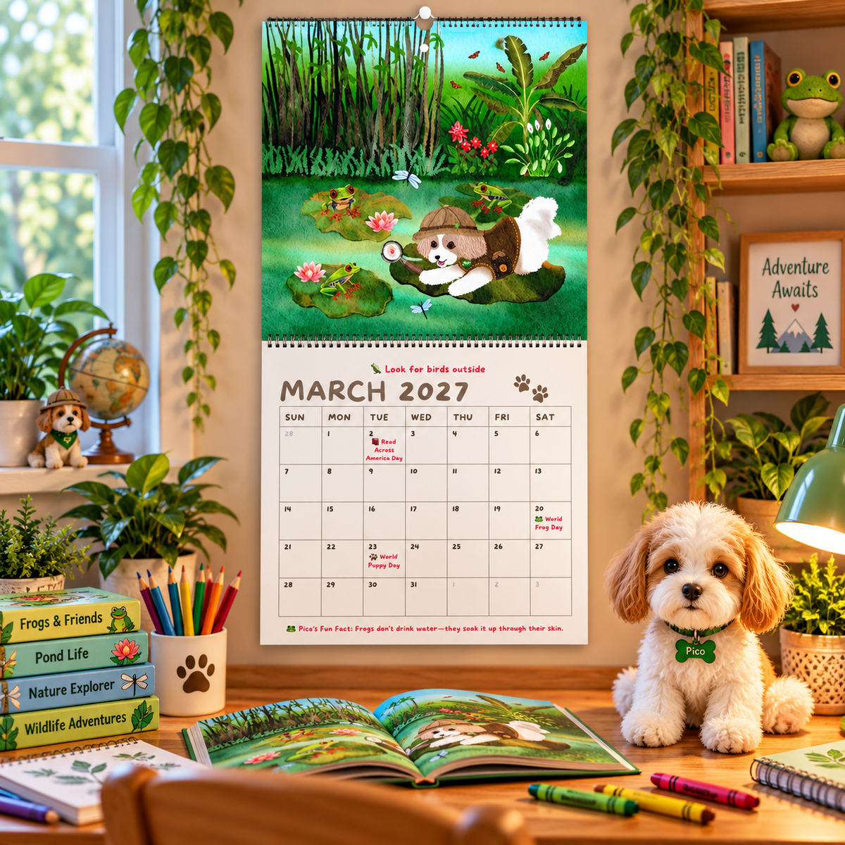 Pico’s Jungle Adventure 2027 Wall Calendar