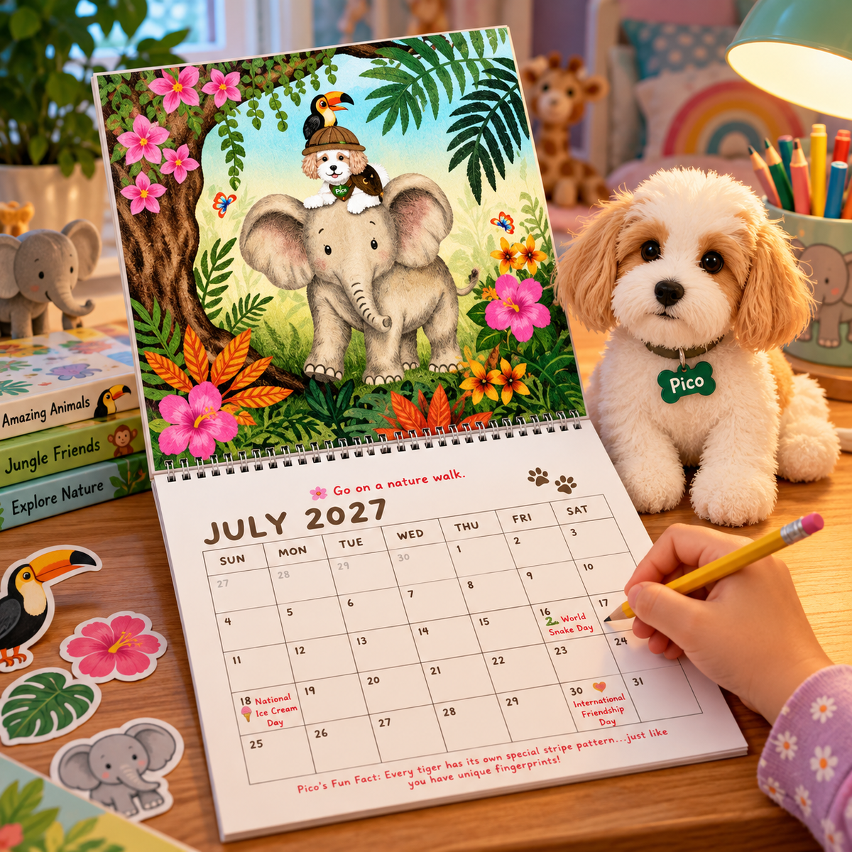 Pico’s Jungle Adventure 2027 Wall Calendar