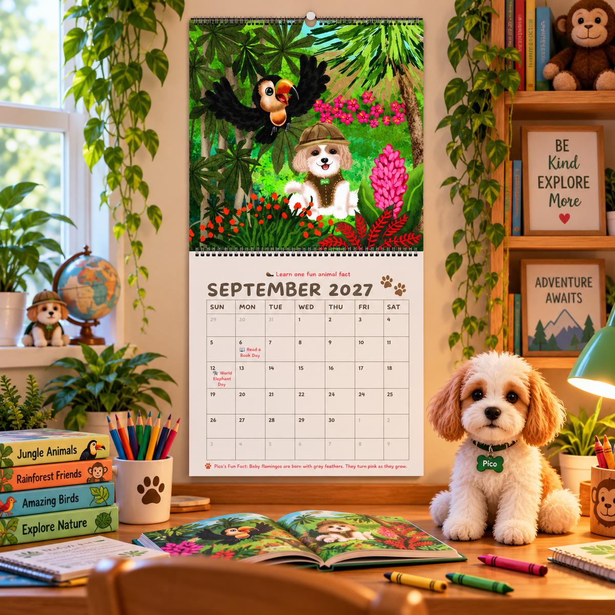 Pico’s Jungle Adventure 2027 Wall Calendar