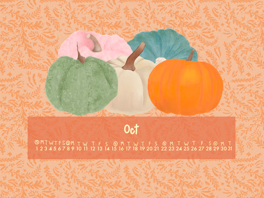 Oct 2023 Pumpkins iPad Wallpaper