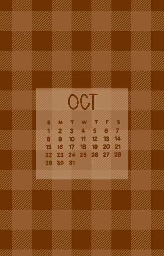 Oct 2023 Gingham Check iPhone Wallpaper