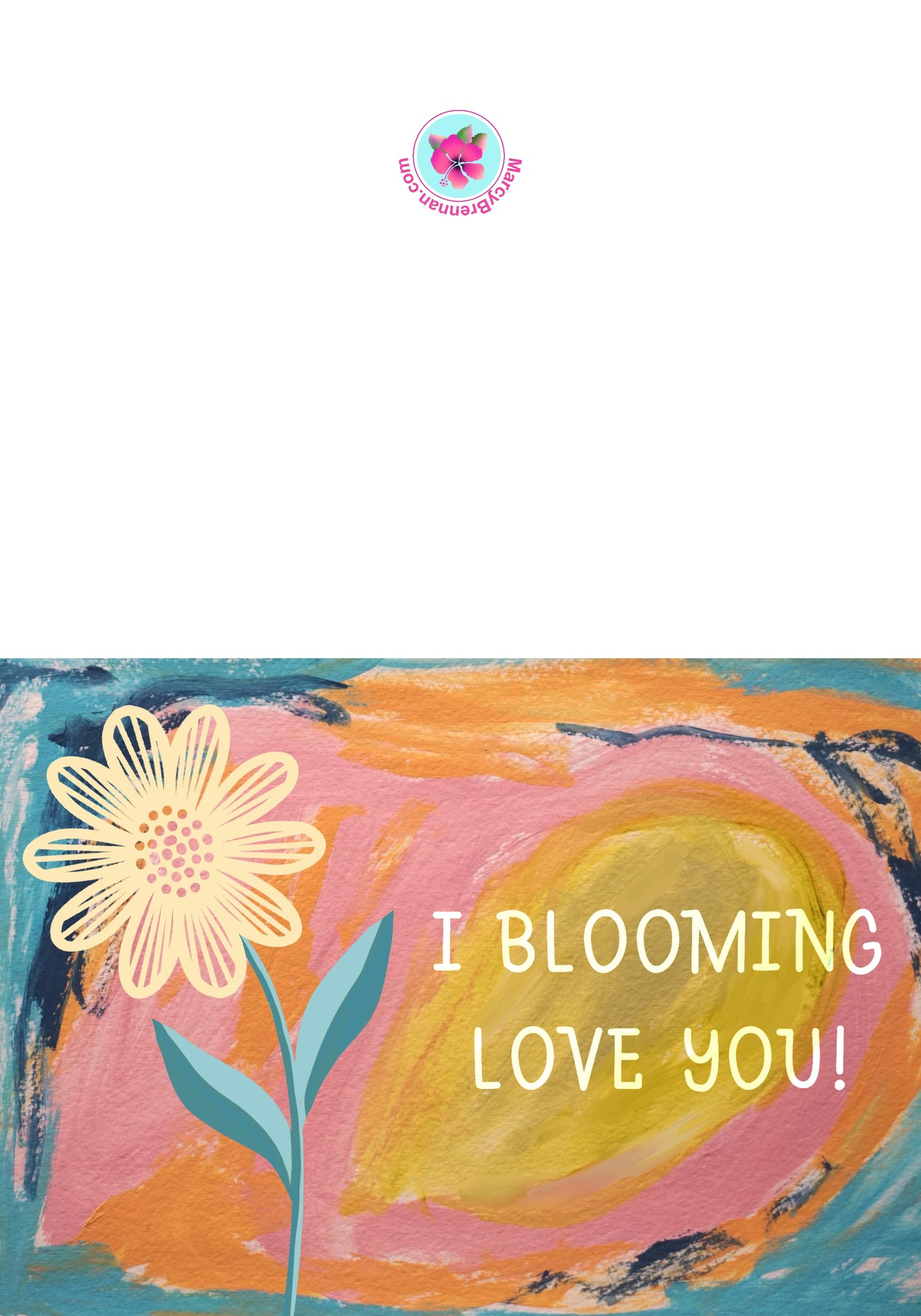 I Blooming Love You Valentine Card - Instant Digital Download