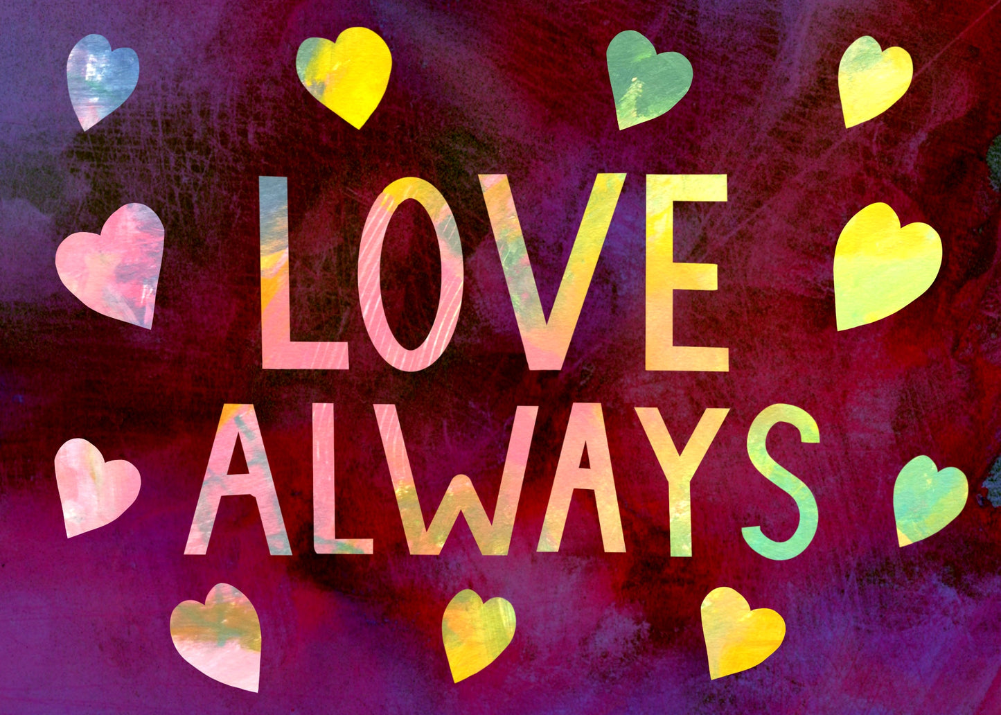 Love Always Valentine Card - Instant Digital Download