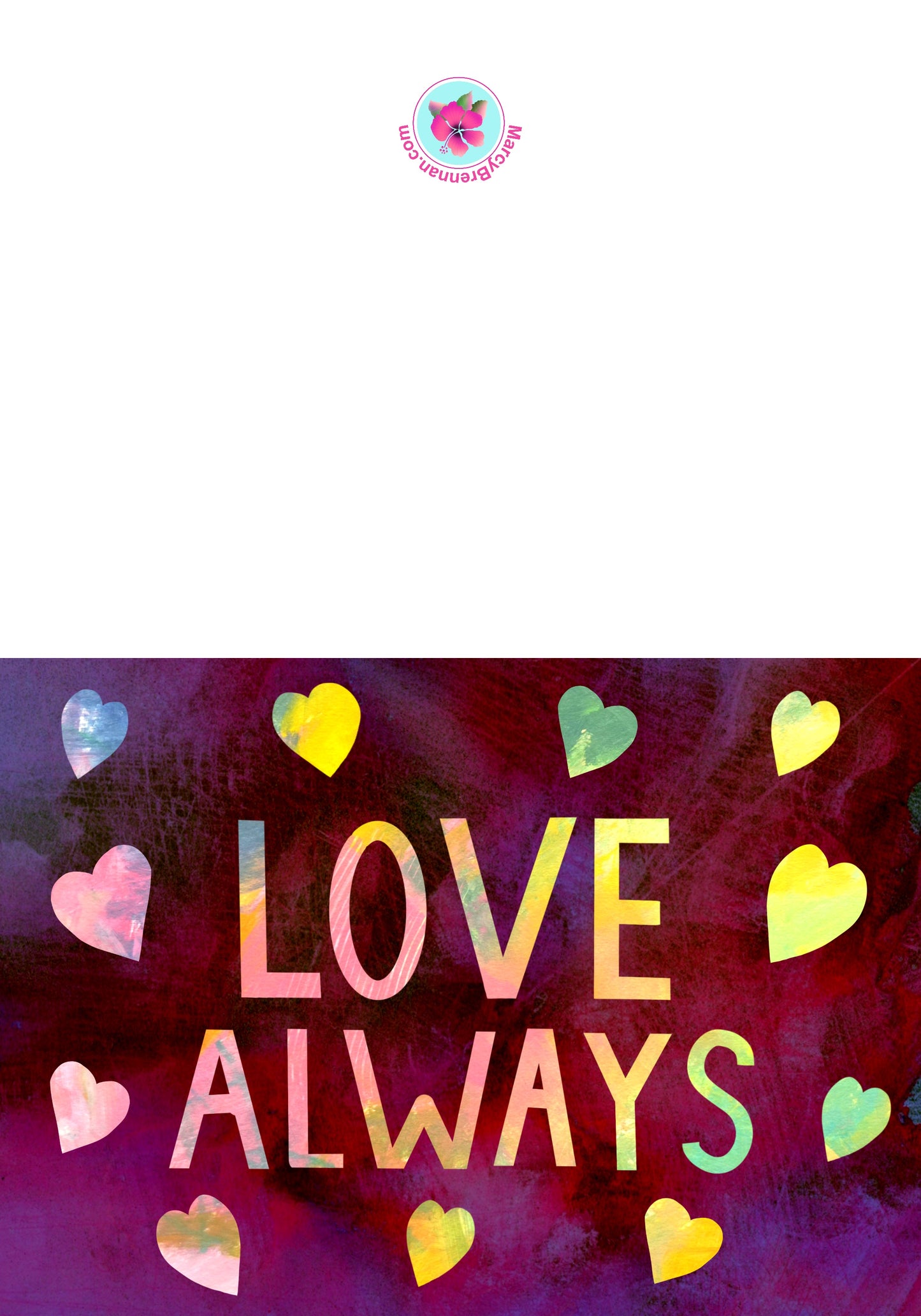 Love Always Valentine Card - Instant Digital Download