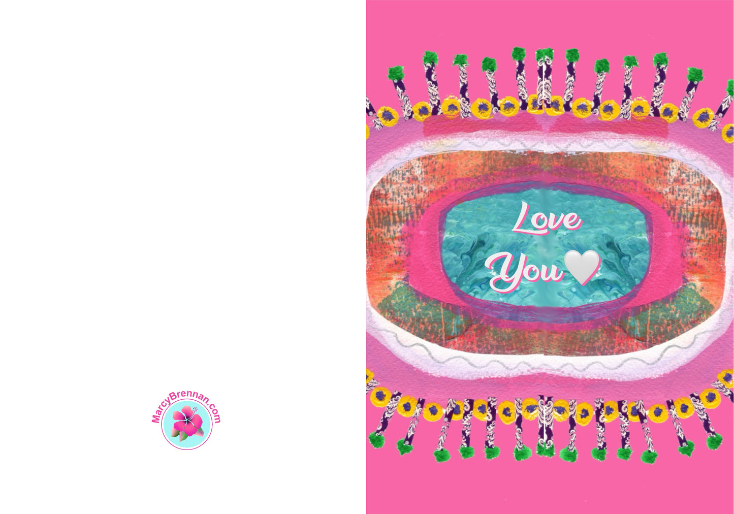 Love You Mandala Valentine Card - Instant Digital Download