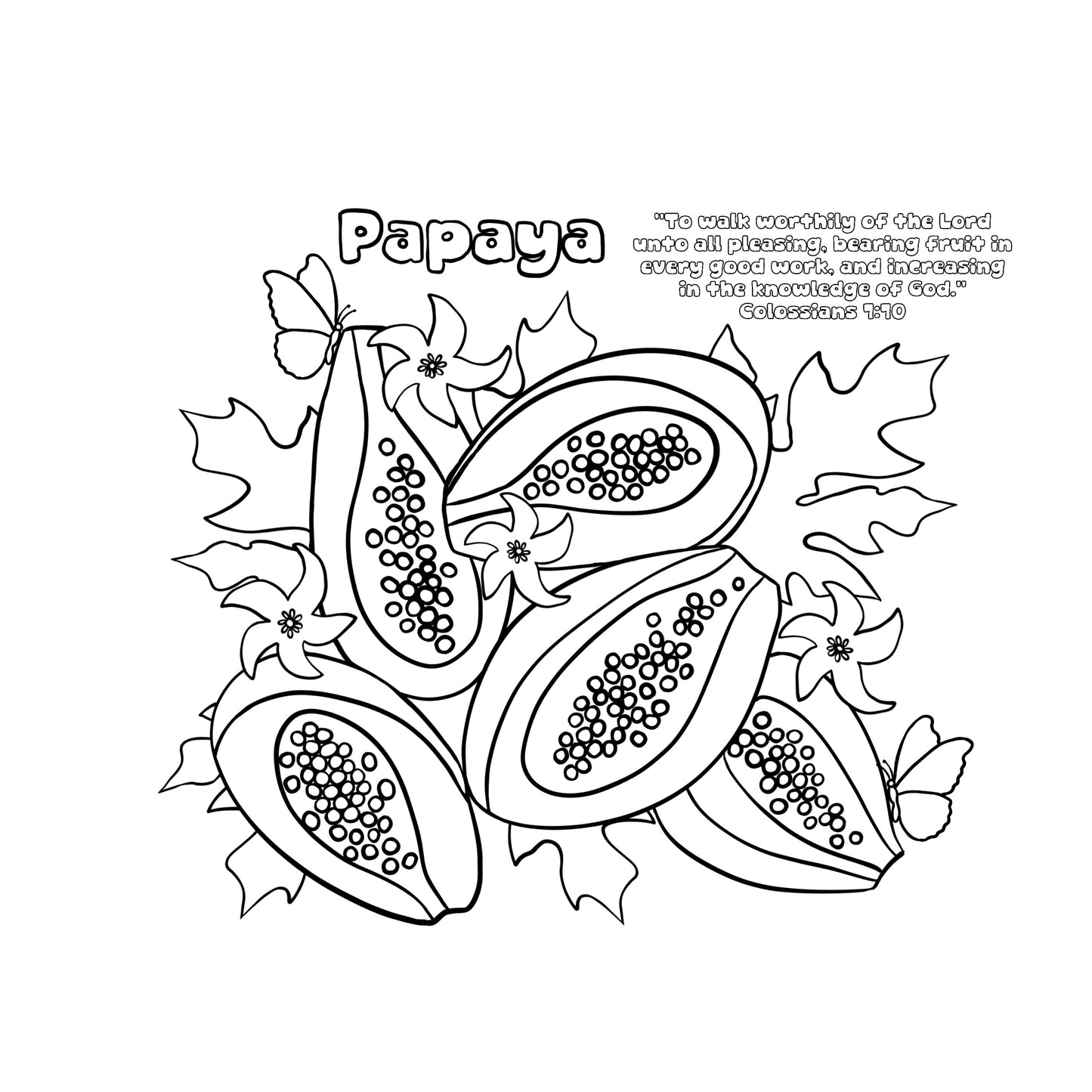 Faith & Fruit Coloring Book