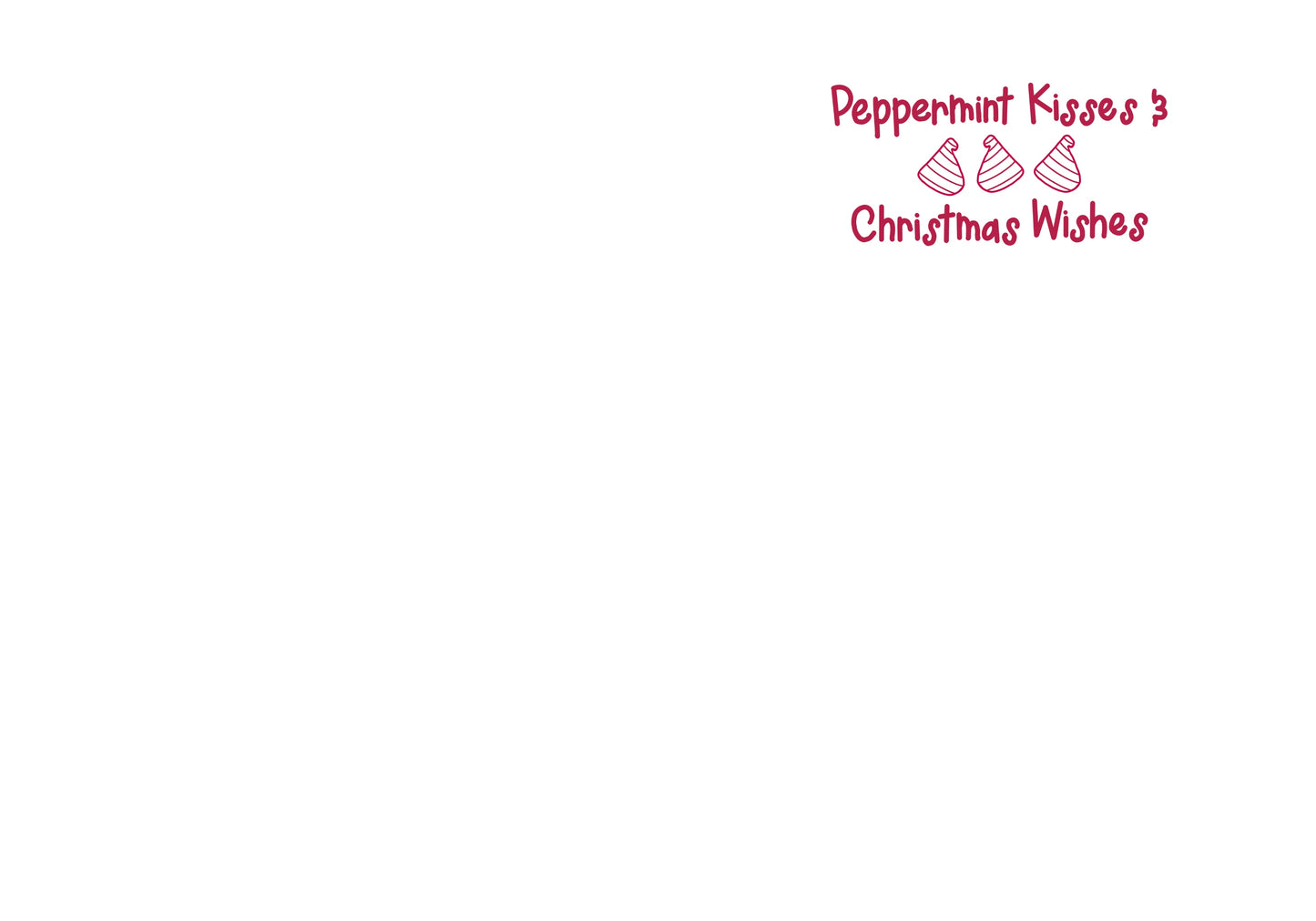 Peppermint Kisses Christmas Card - Instant Digital Download