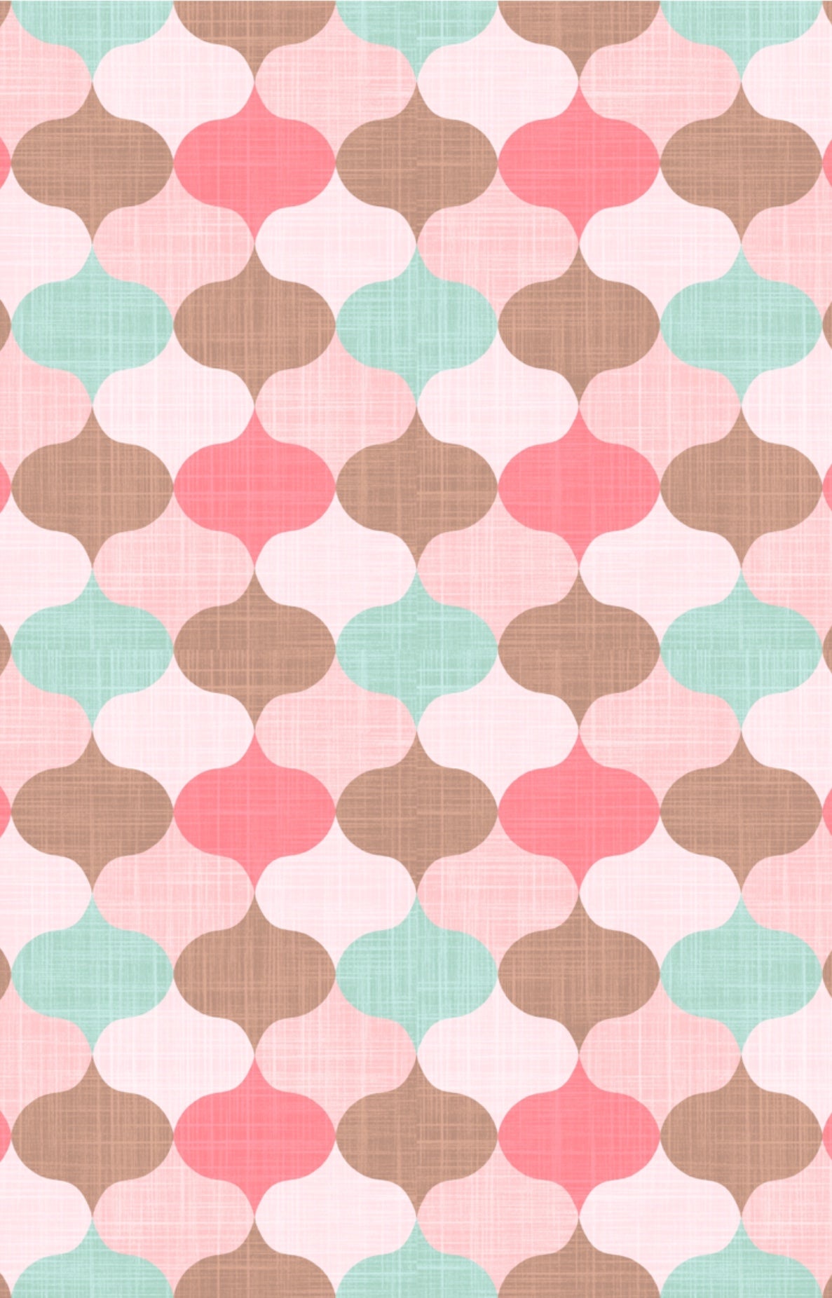 Retro Pink Ogee iPhone Wallpaper